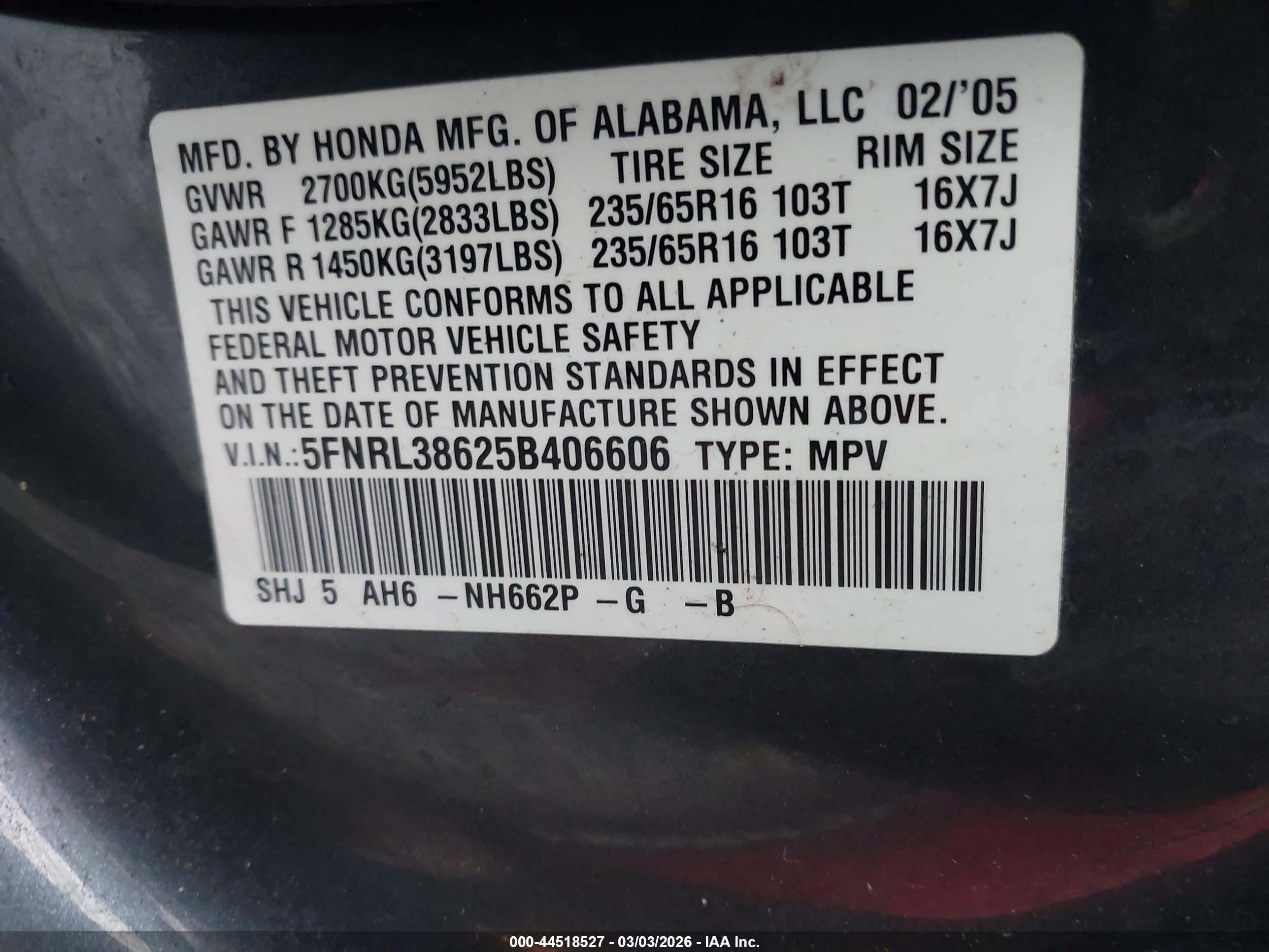 HONDA ODYSSEY image 9
