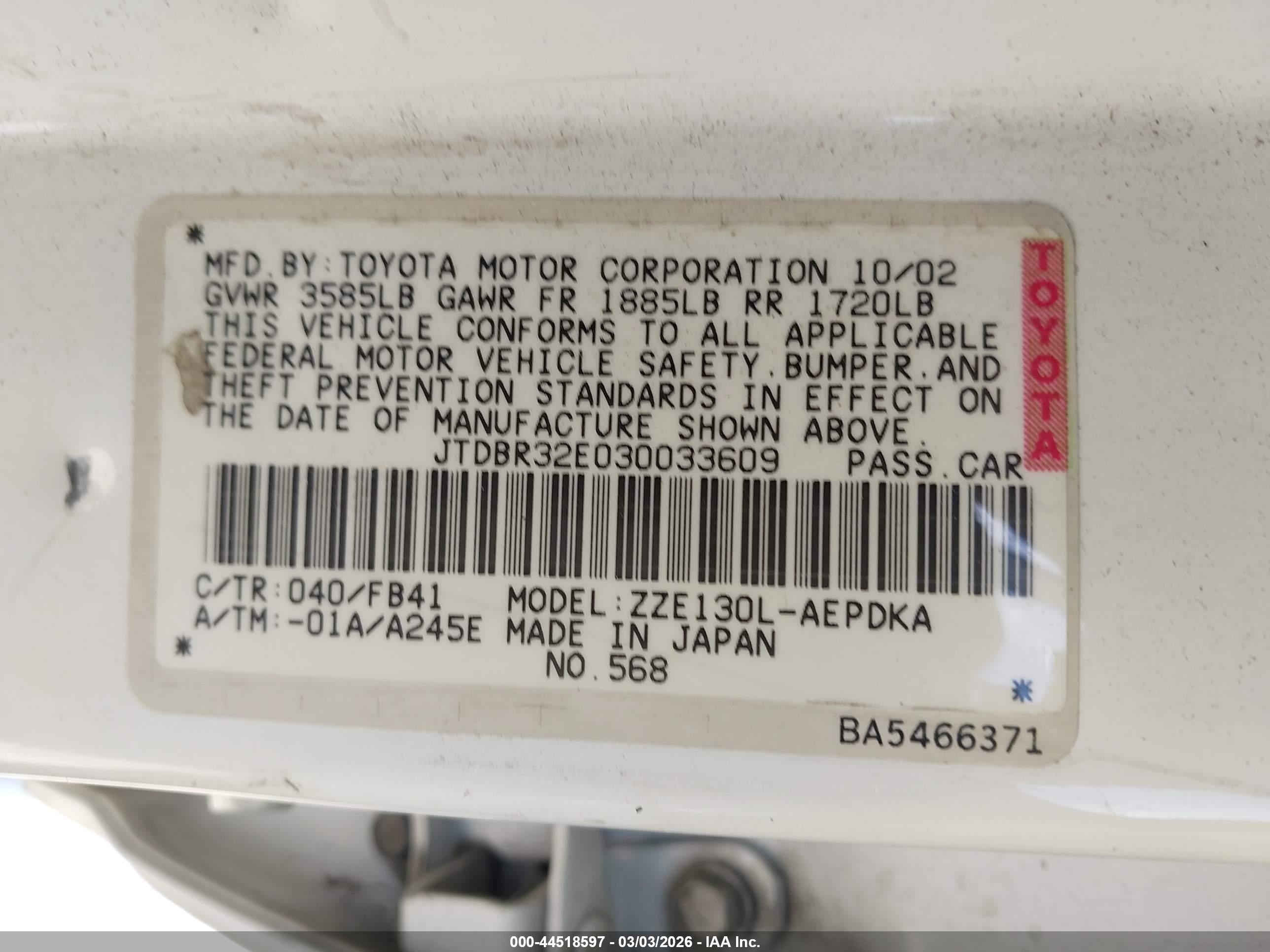 TOYOTA COROLLA image 9