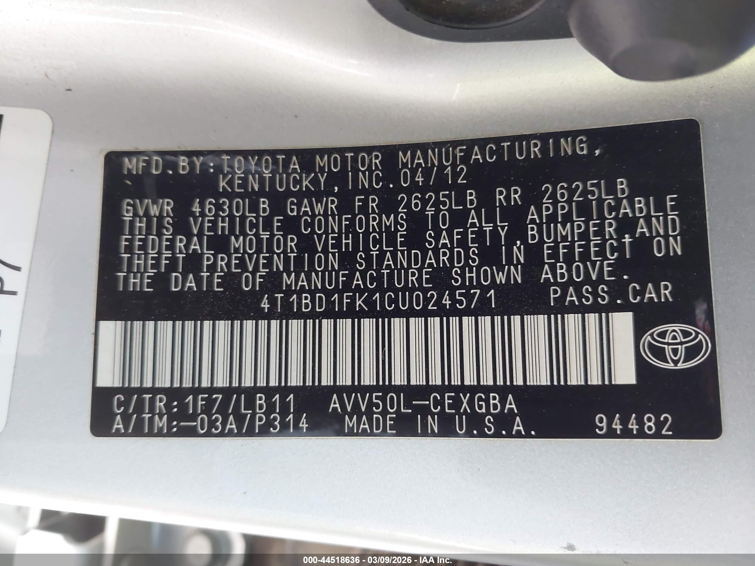 TOYOTA CAMRY image 9