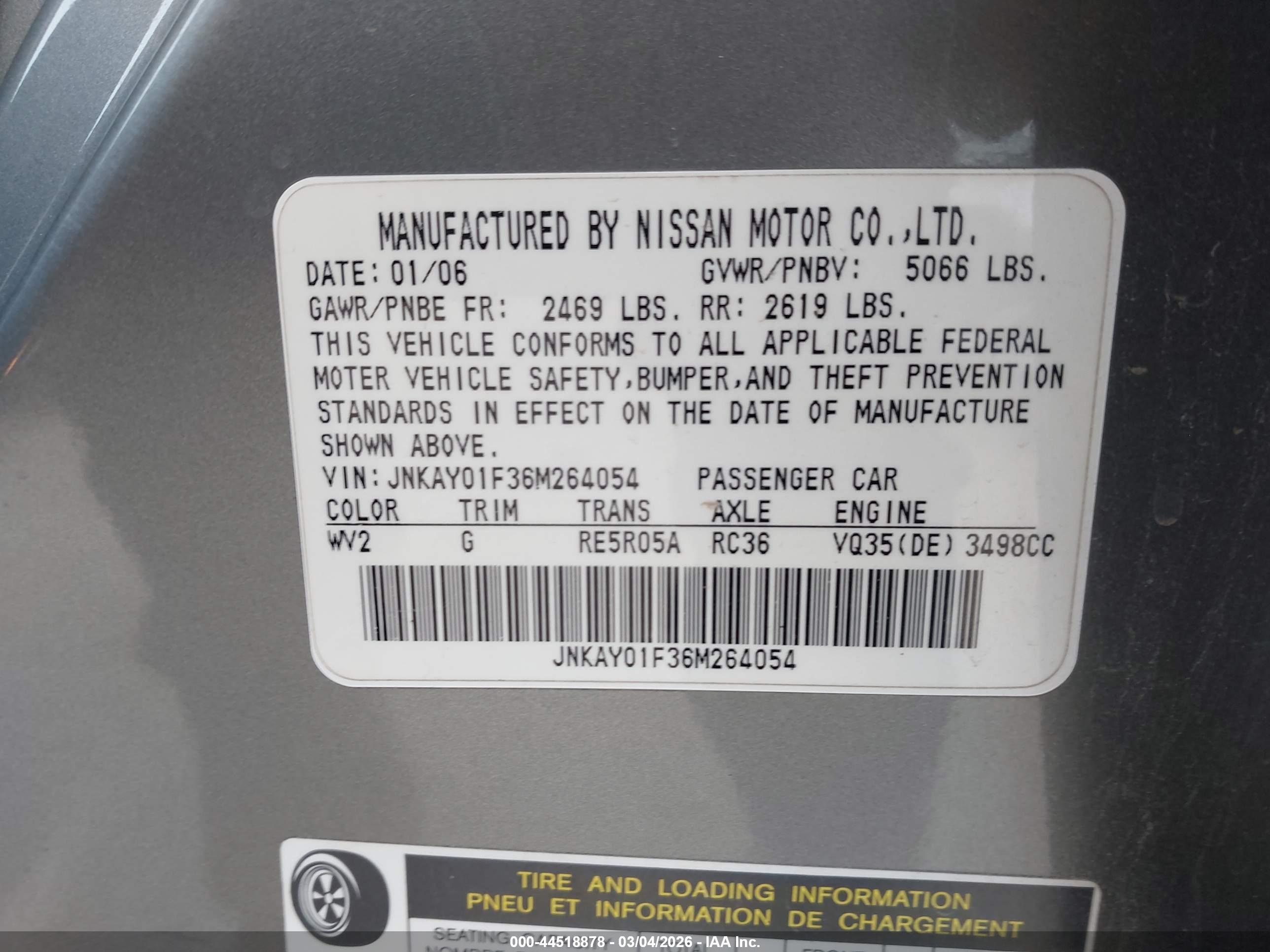 INFINITI M35X image 9
