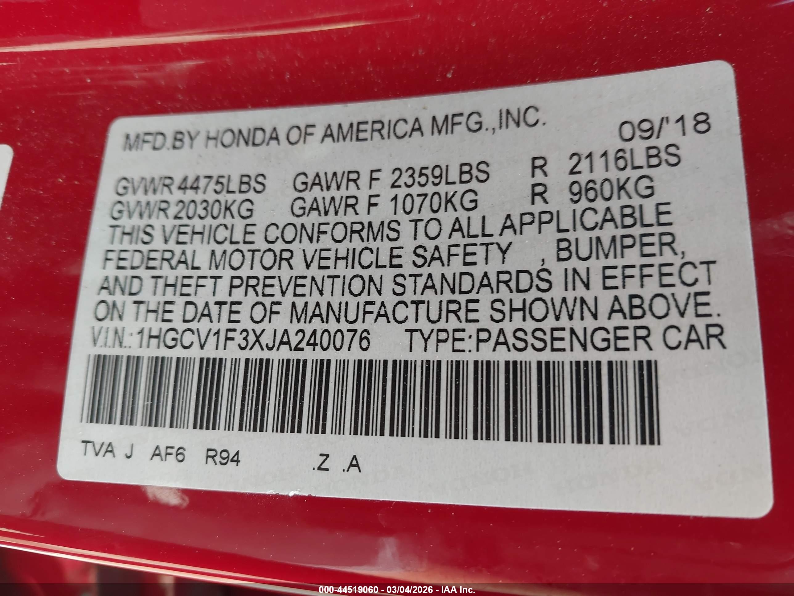 HONDA ACCORD image 9