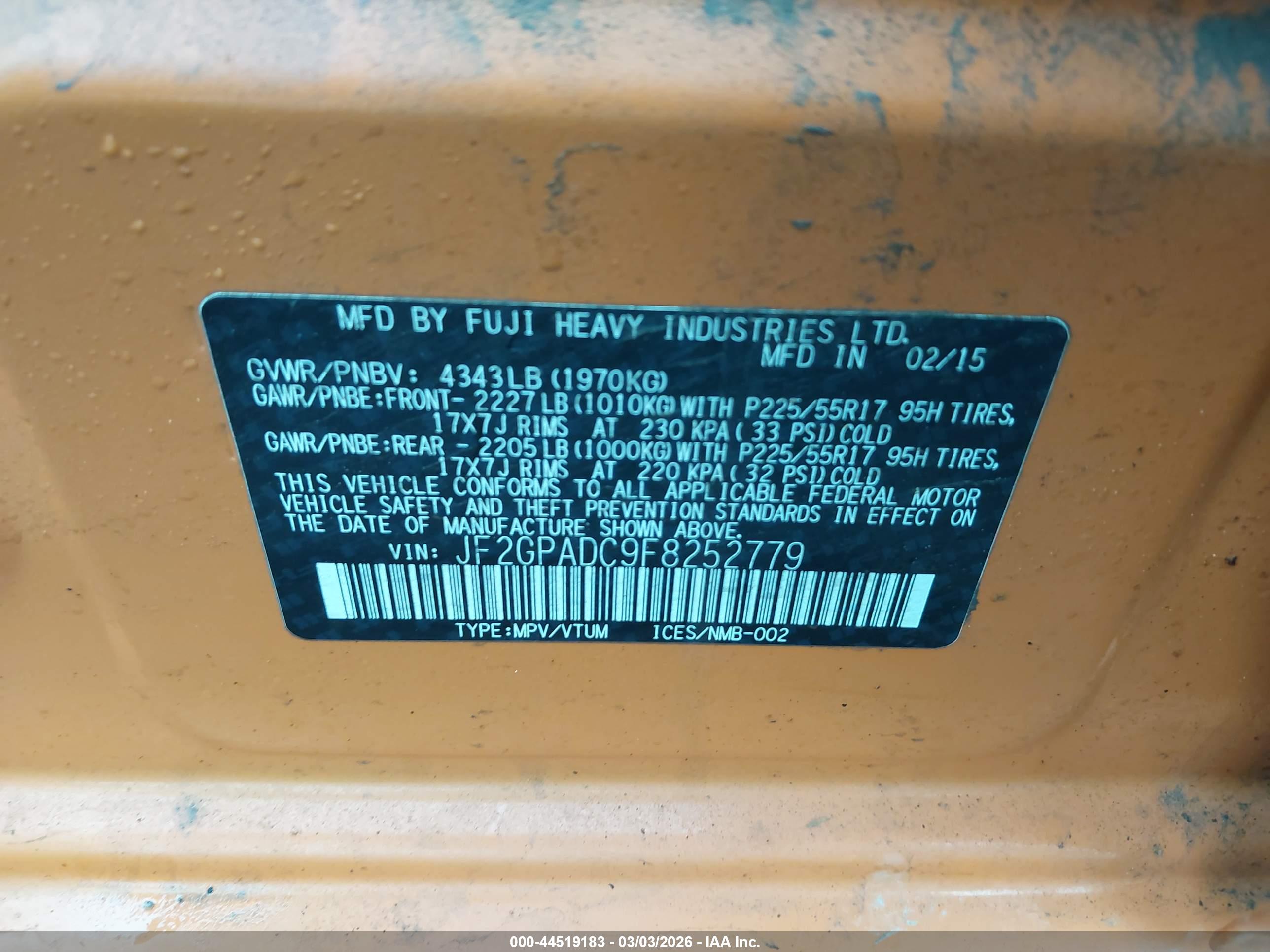 SUBARU XV image 9