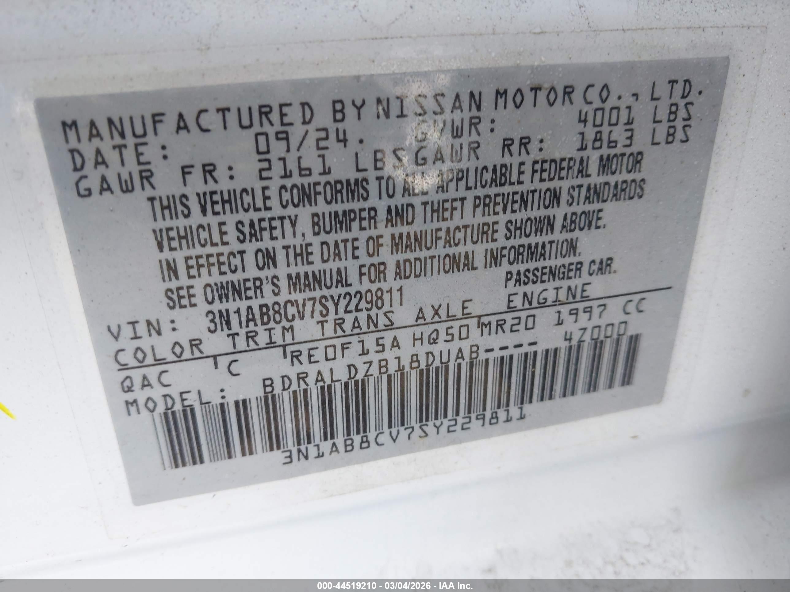 NISSAN SENTRA image 9