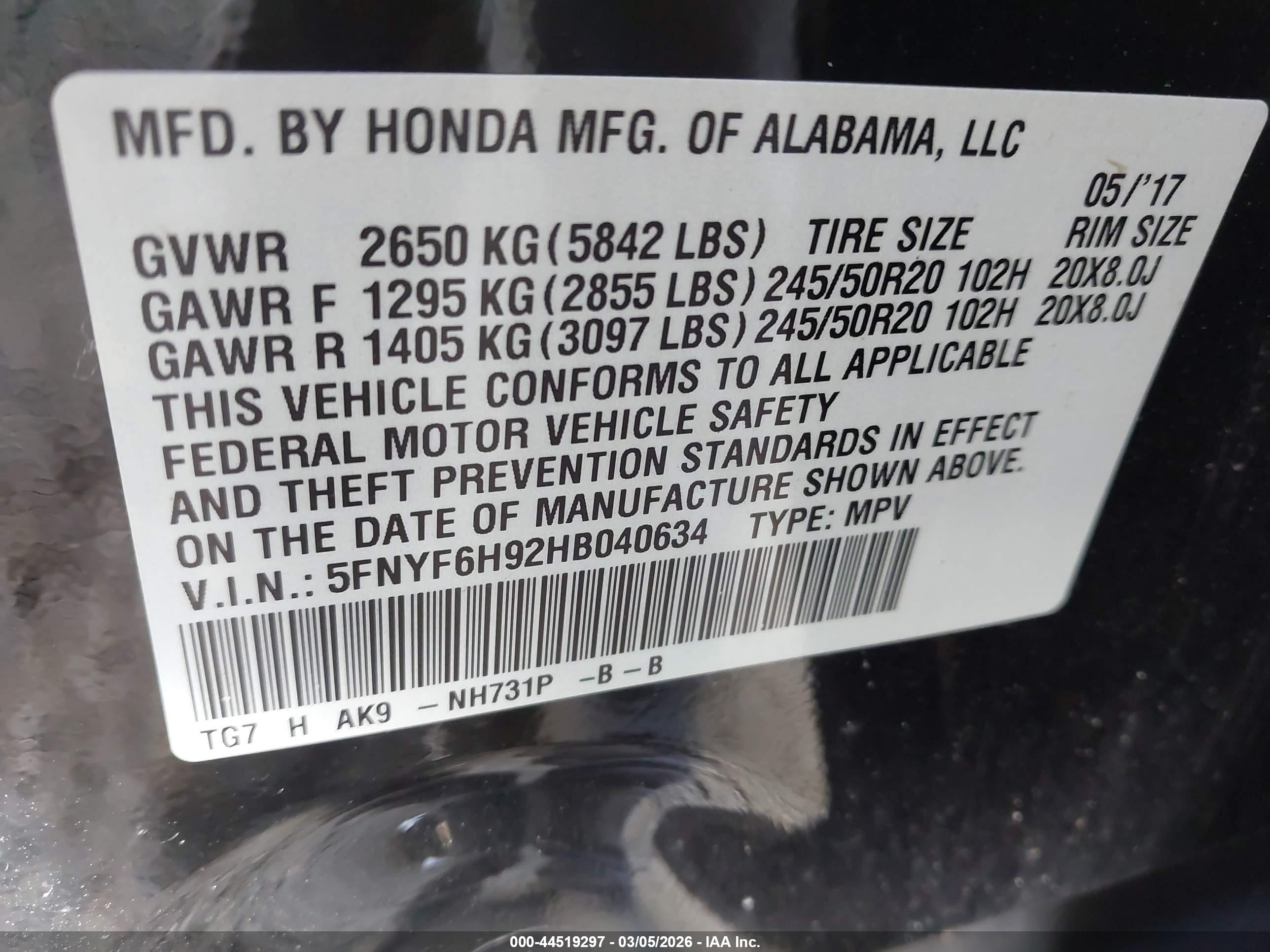 HONDA PILOT image 9