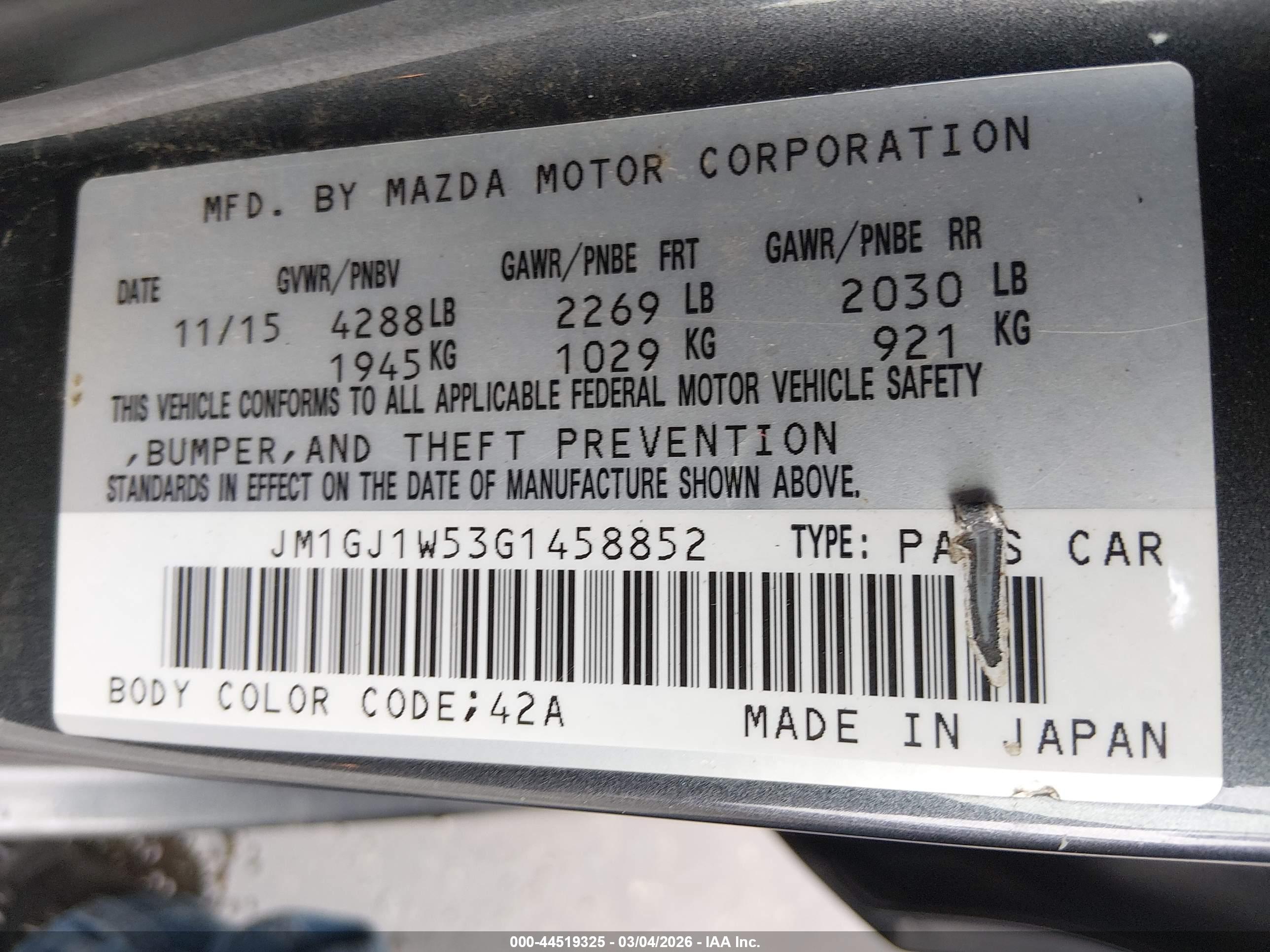 MAZDA MAZDA6 image 9
