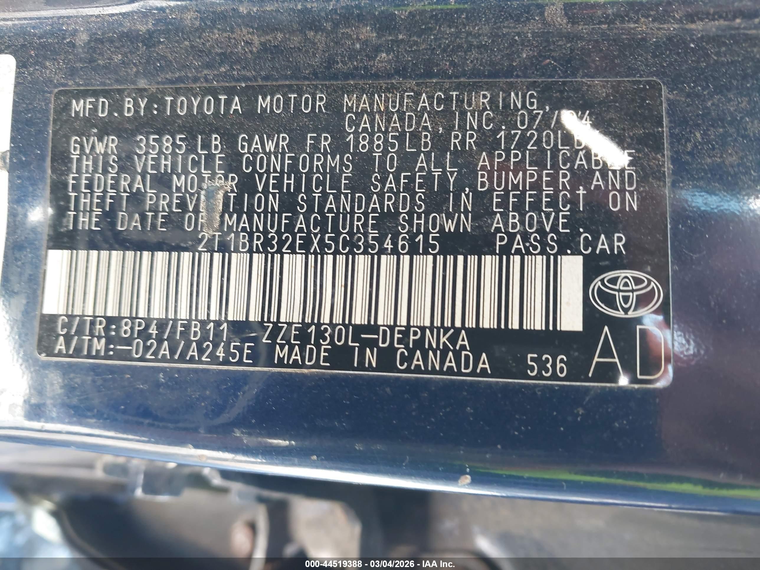 TOYOTA COROLLA image 9
