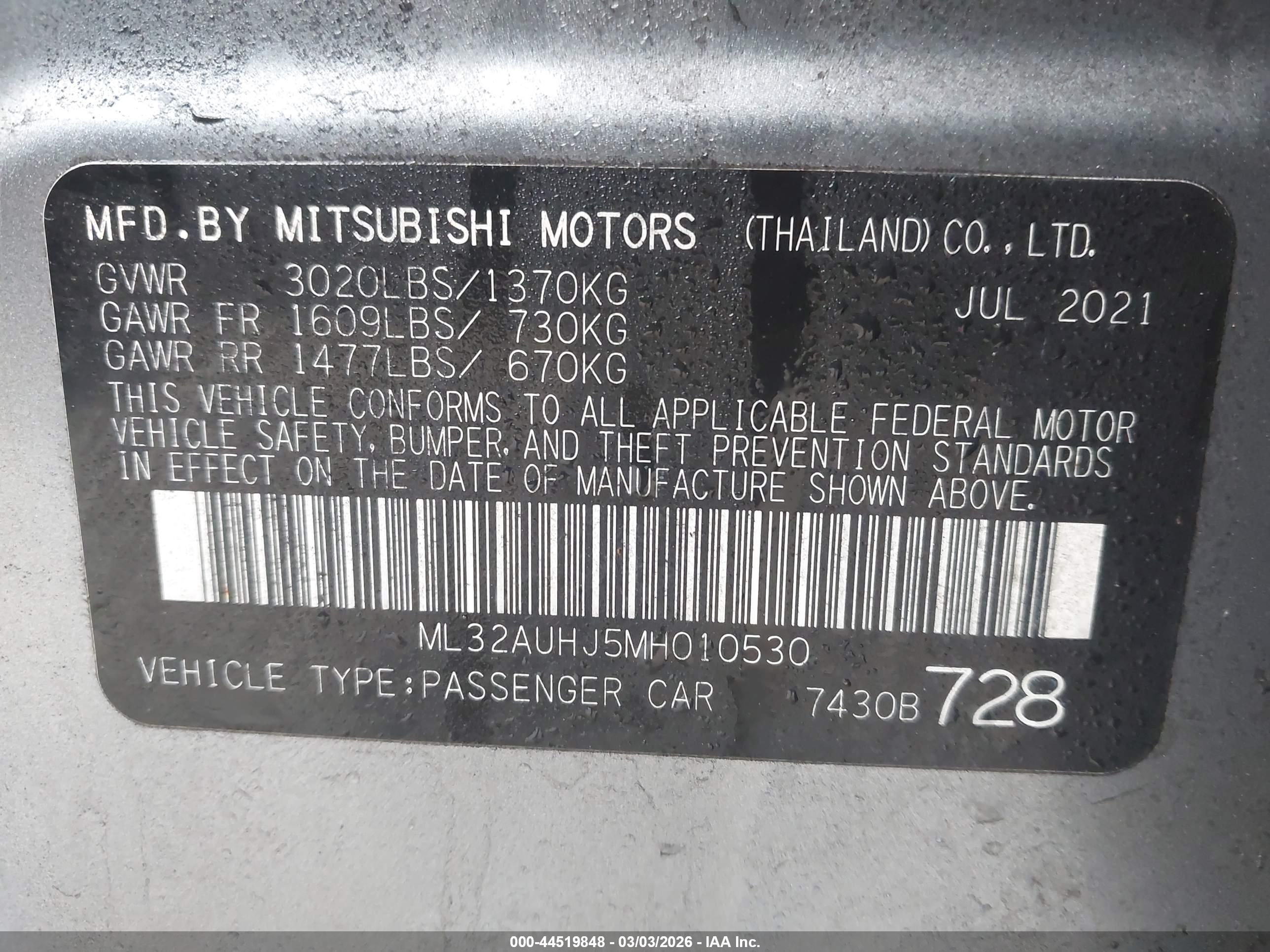 MITSUBISHI MIRAGE image 9