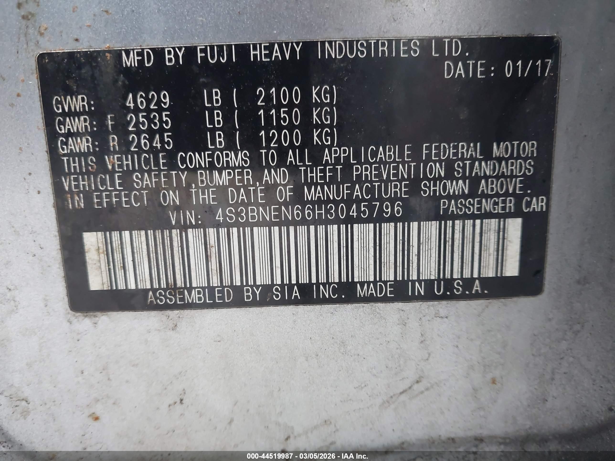 SUBARU LEGACY image 9