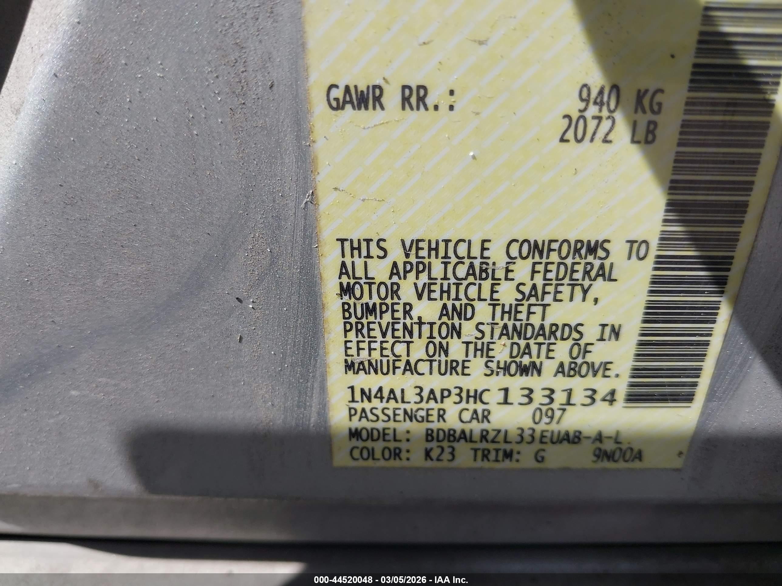 NISSAN ALTIMA image 9