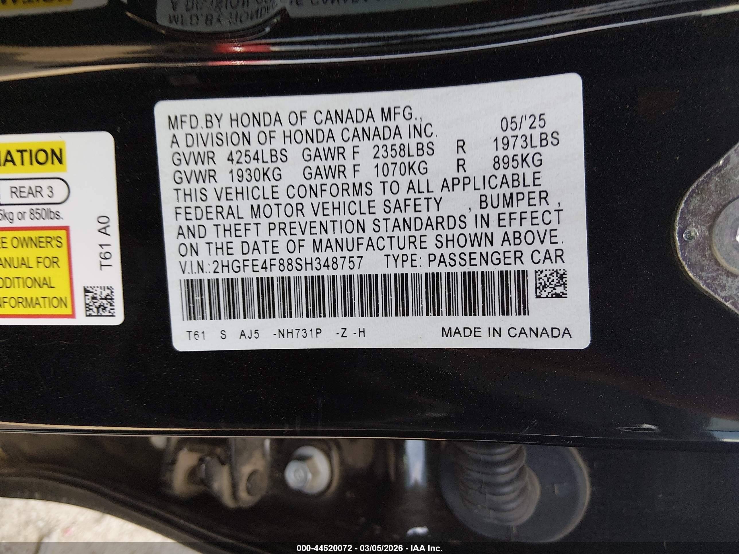 HONDA CIVIC image 9