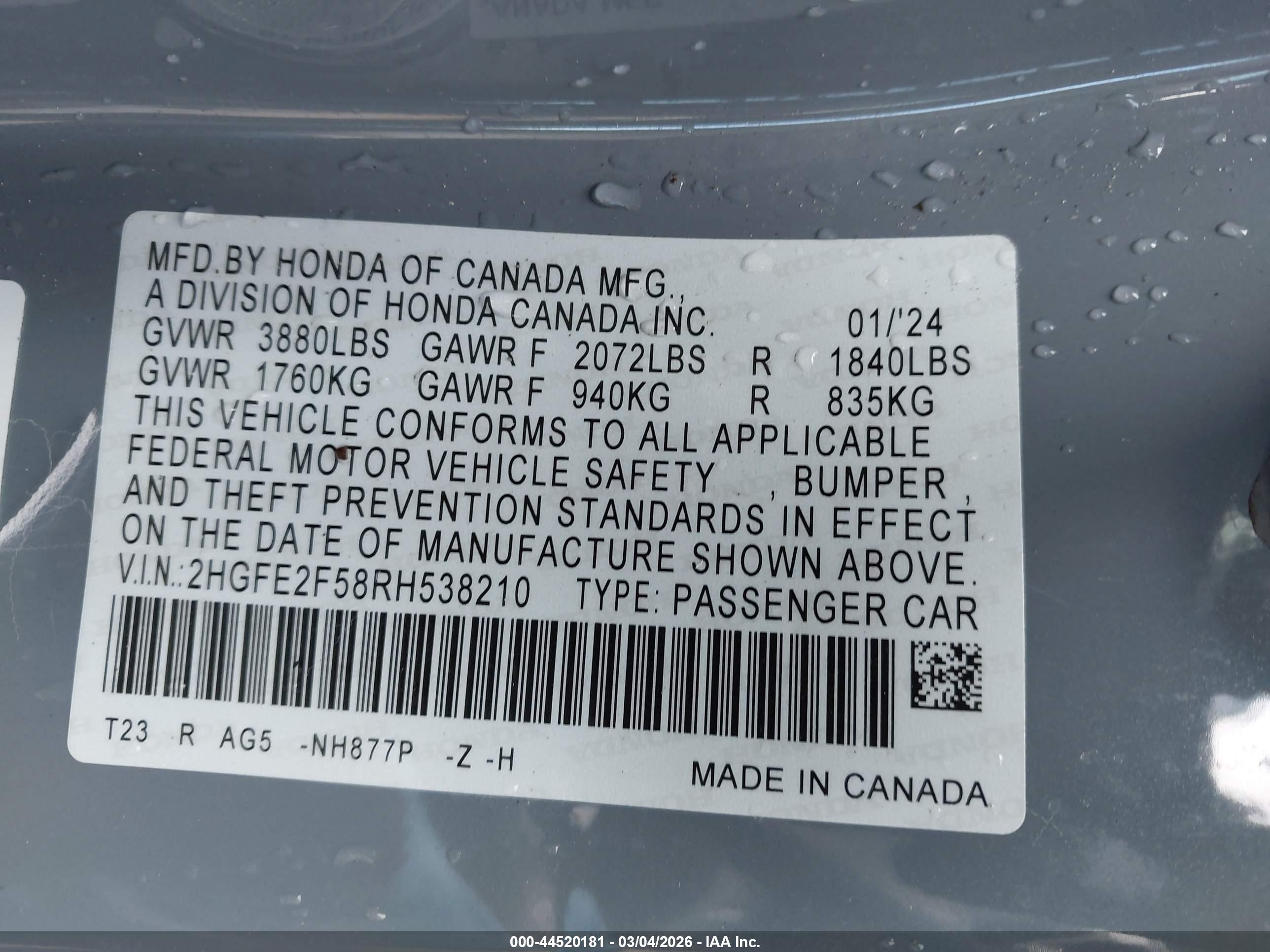 HONDA CIVIC image 9