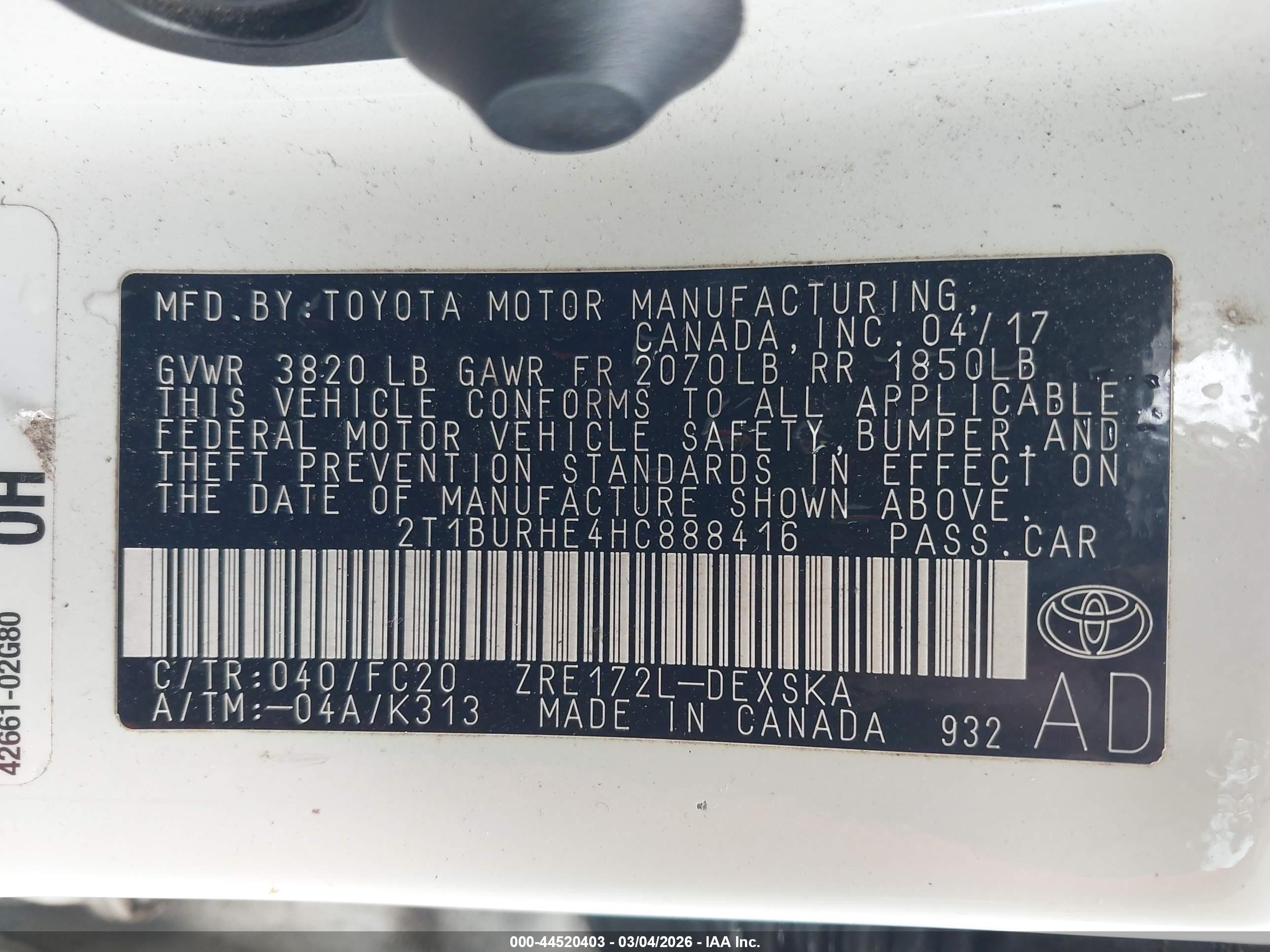 TOYOTA COROLLA image 9