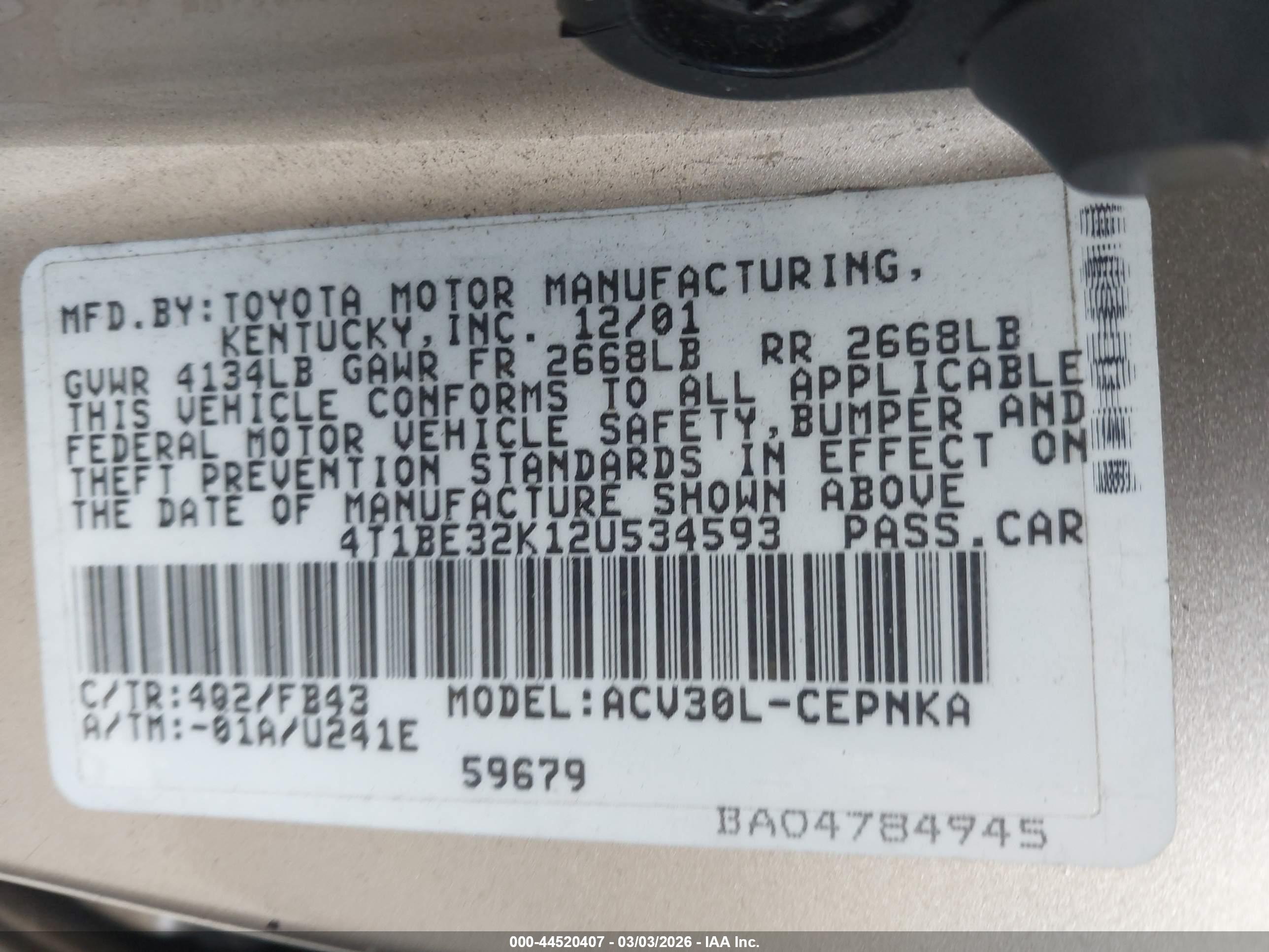 TOYOTA CAMRY image 9