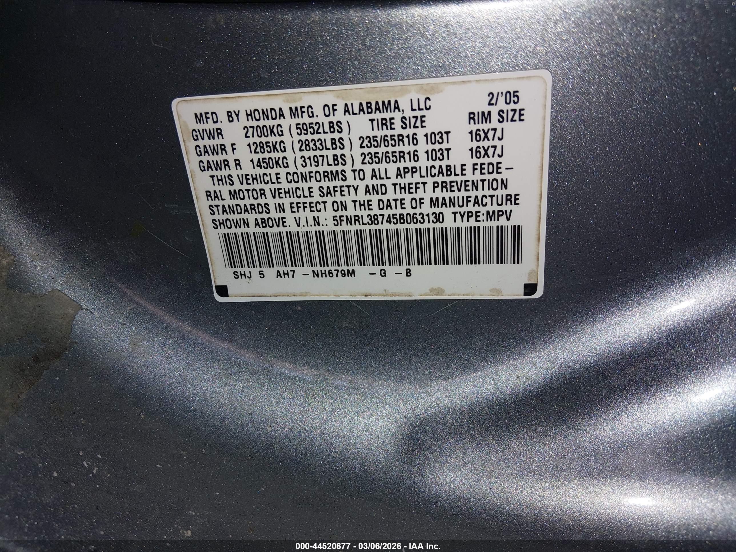 HONDA ODYSSEY image 9