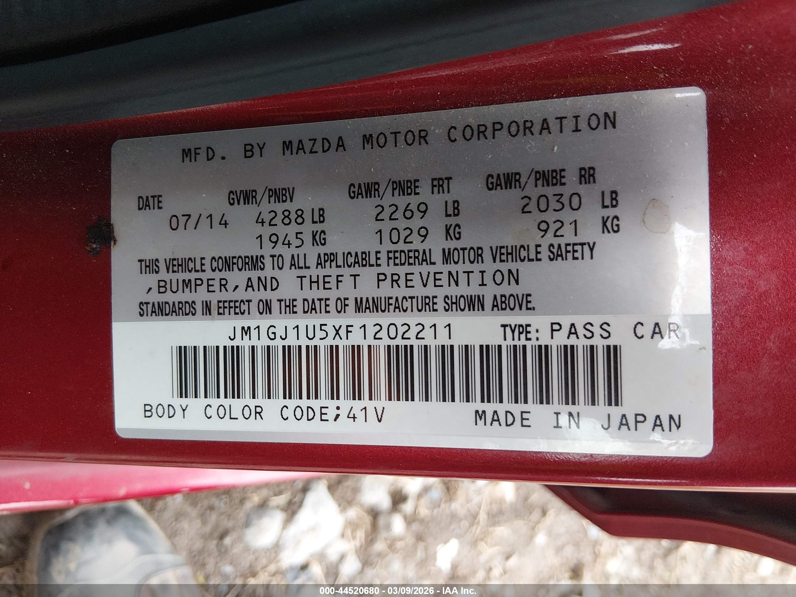 MAZDA MAZDA6 image 9