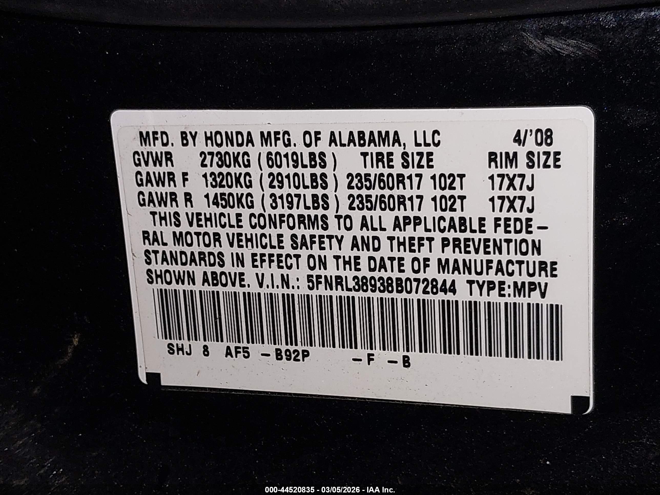 HONDA ODYSSEY image 9