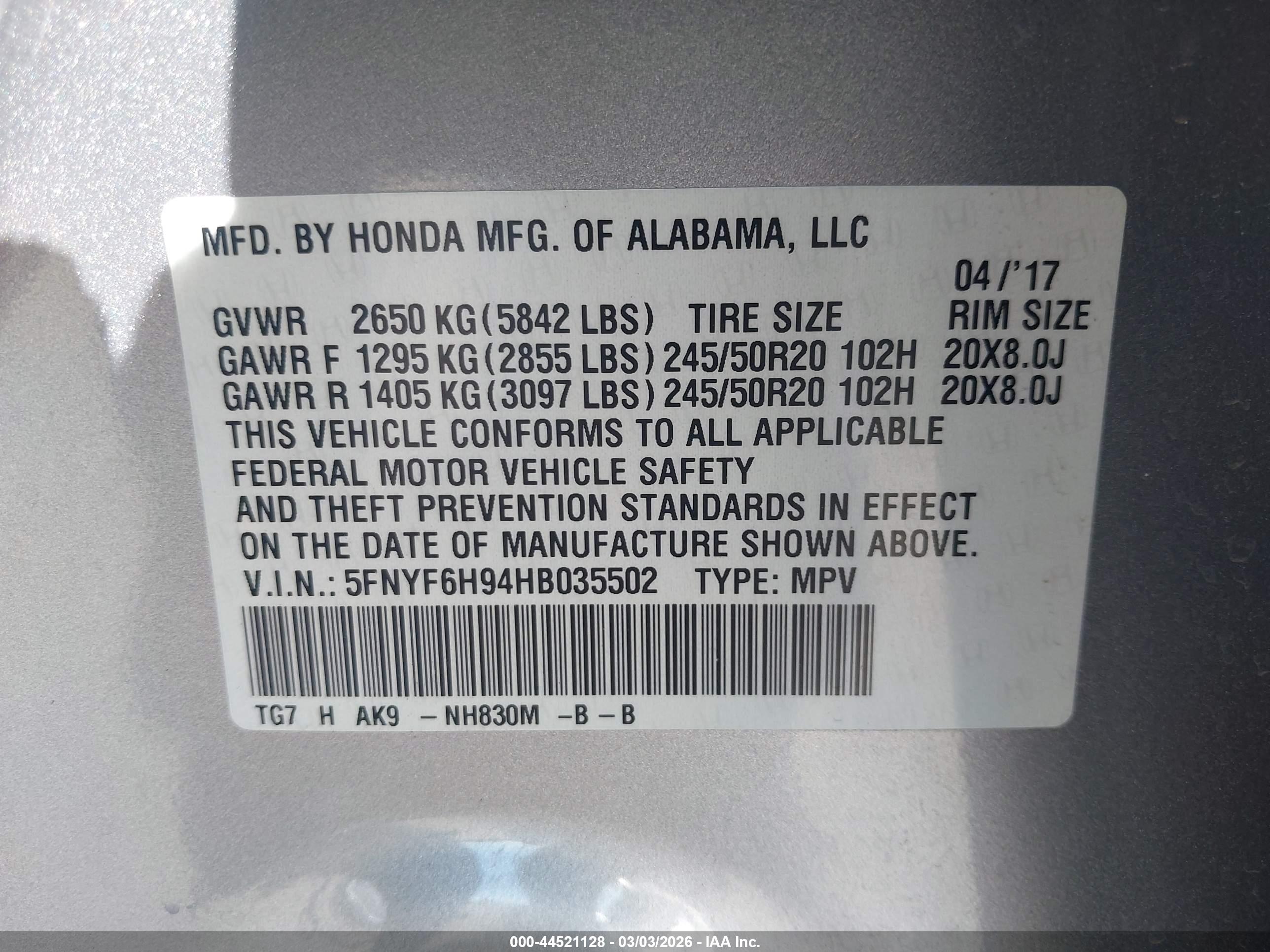 HONDA PILOT image 9