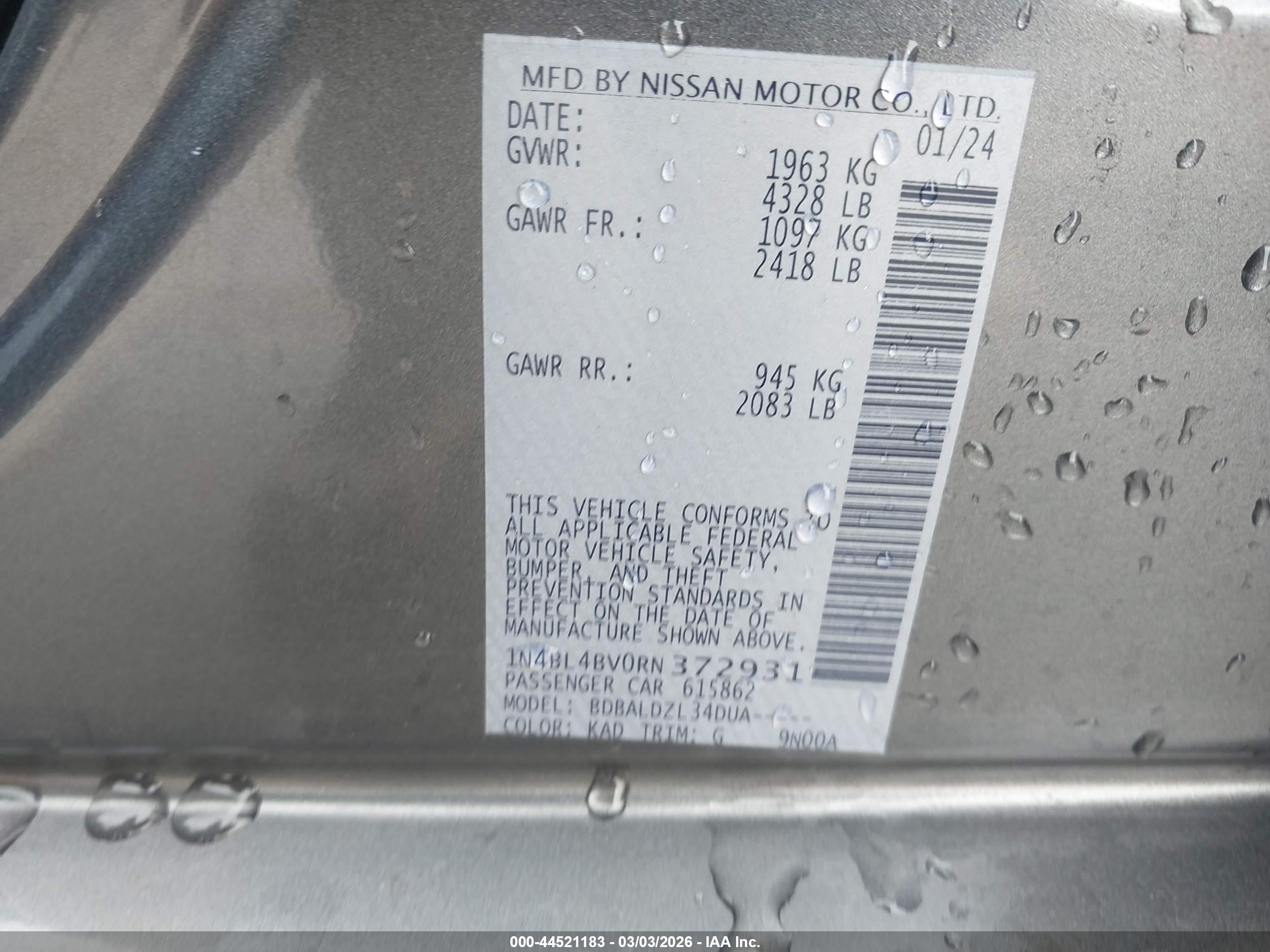 NISSAN ALTIMA image 9