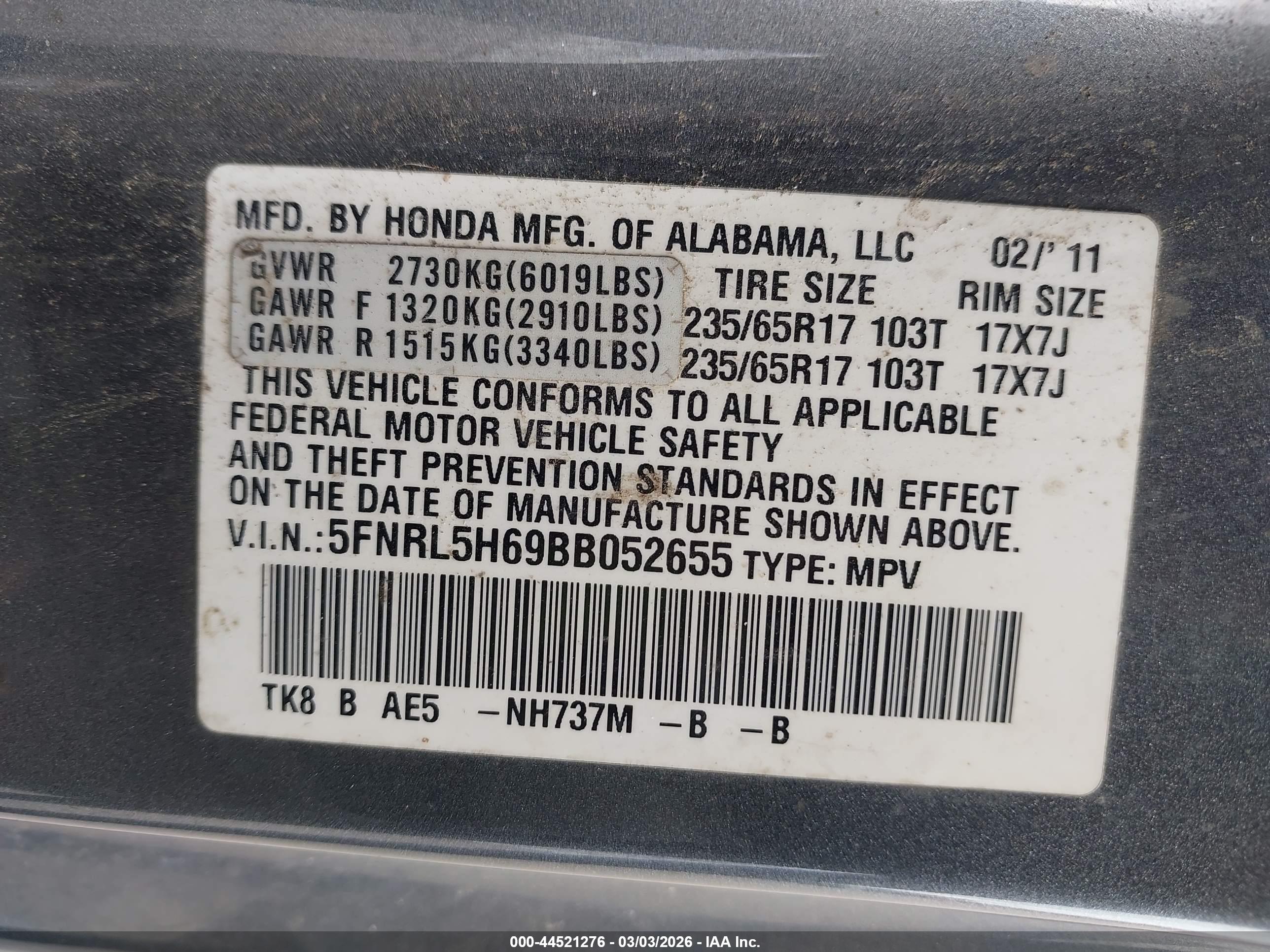 HONDA ODYSSEY image 9