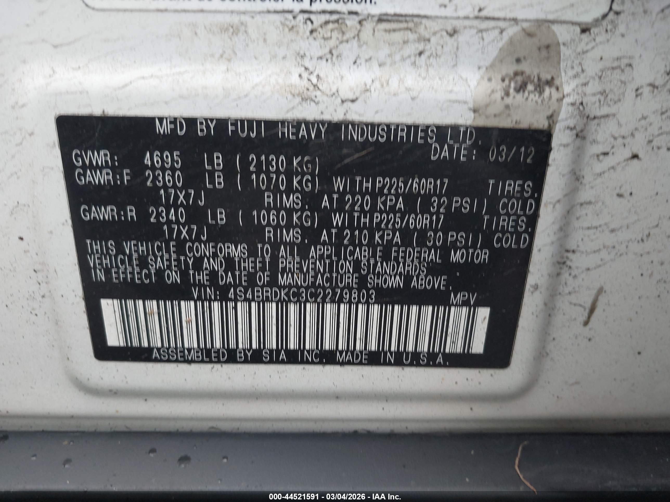 SUBARU OUTBACK image 9