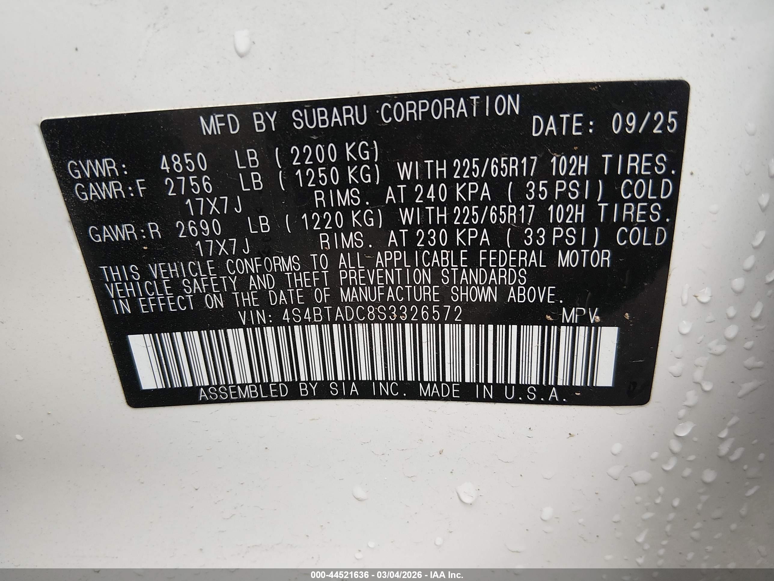 SUBARU OUTBACK image 9