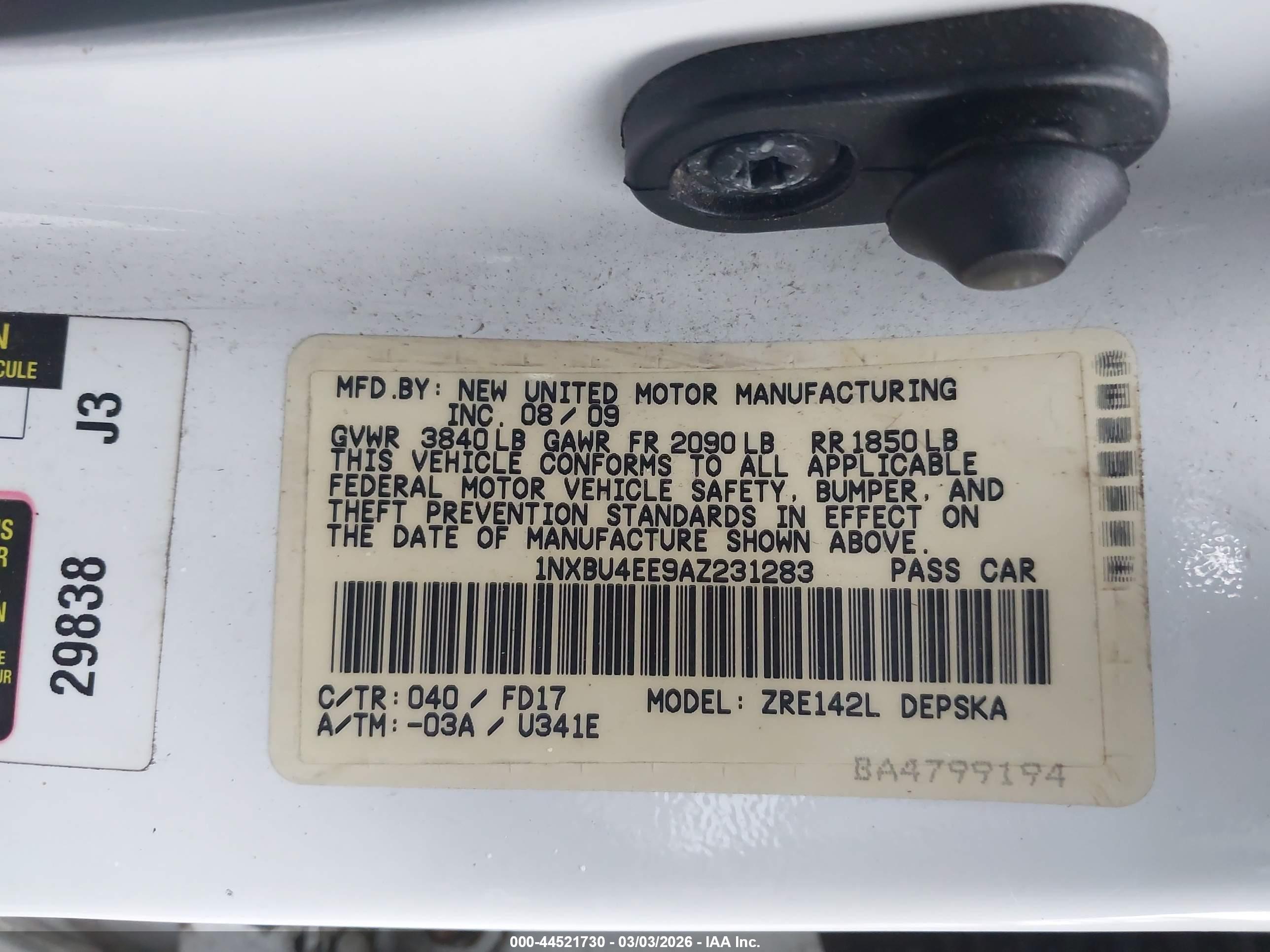 TOYOTA COROLLA image 9
