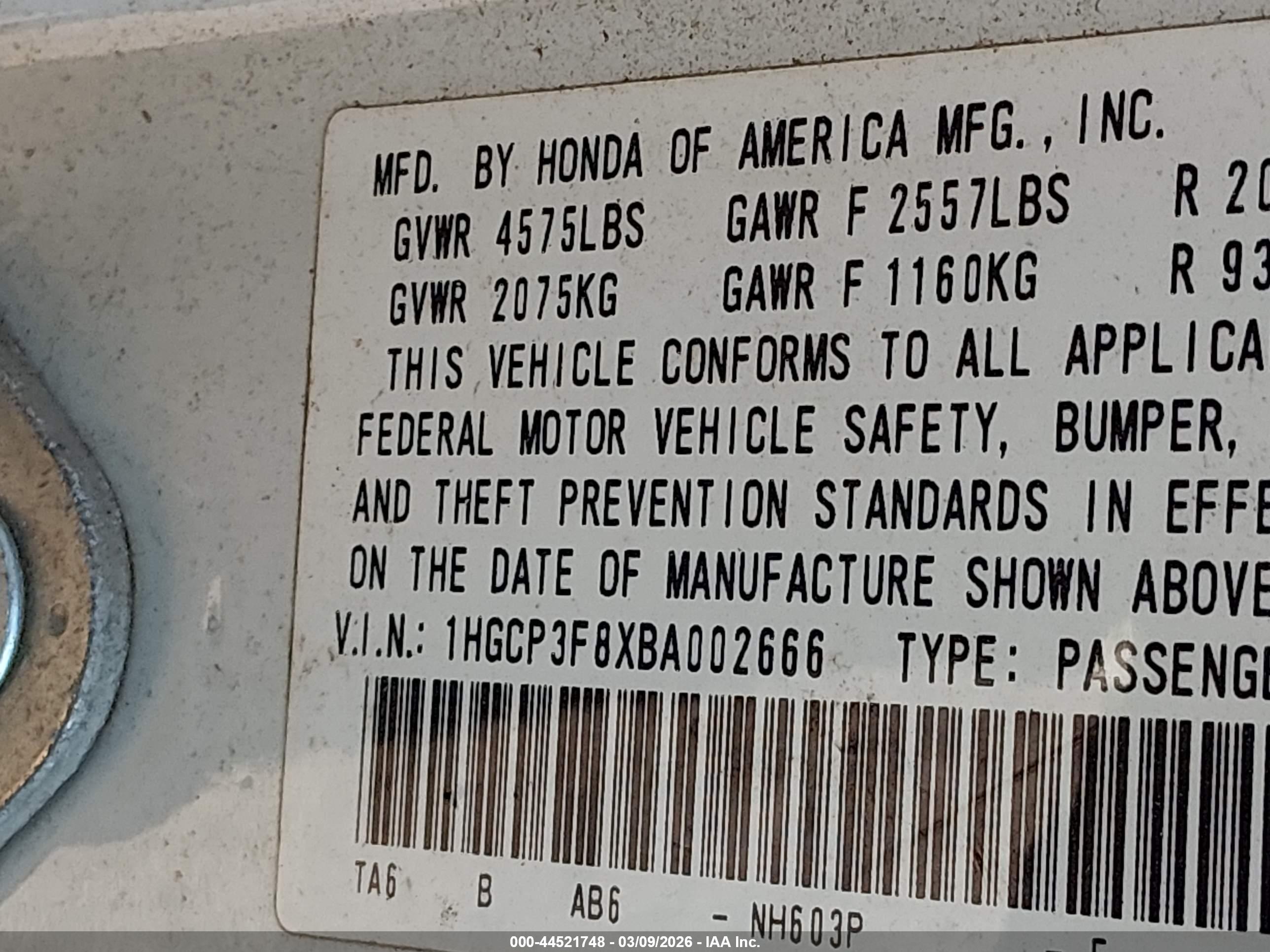 HONDA ACCORD image 9