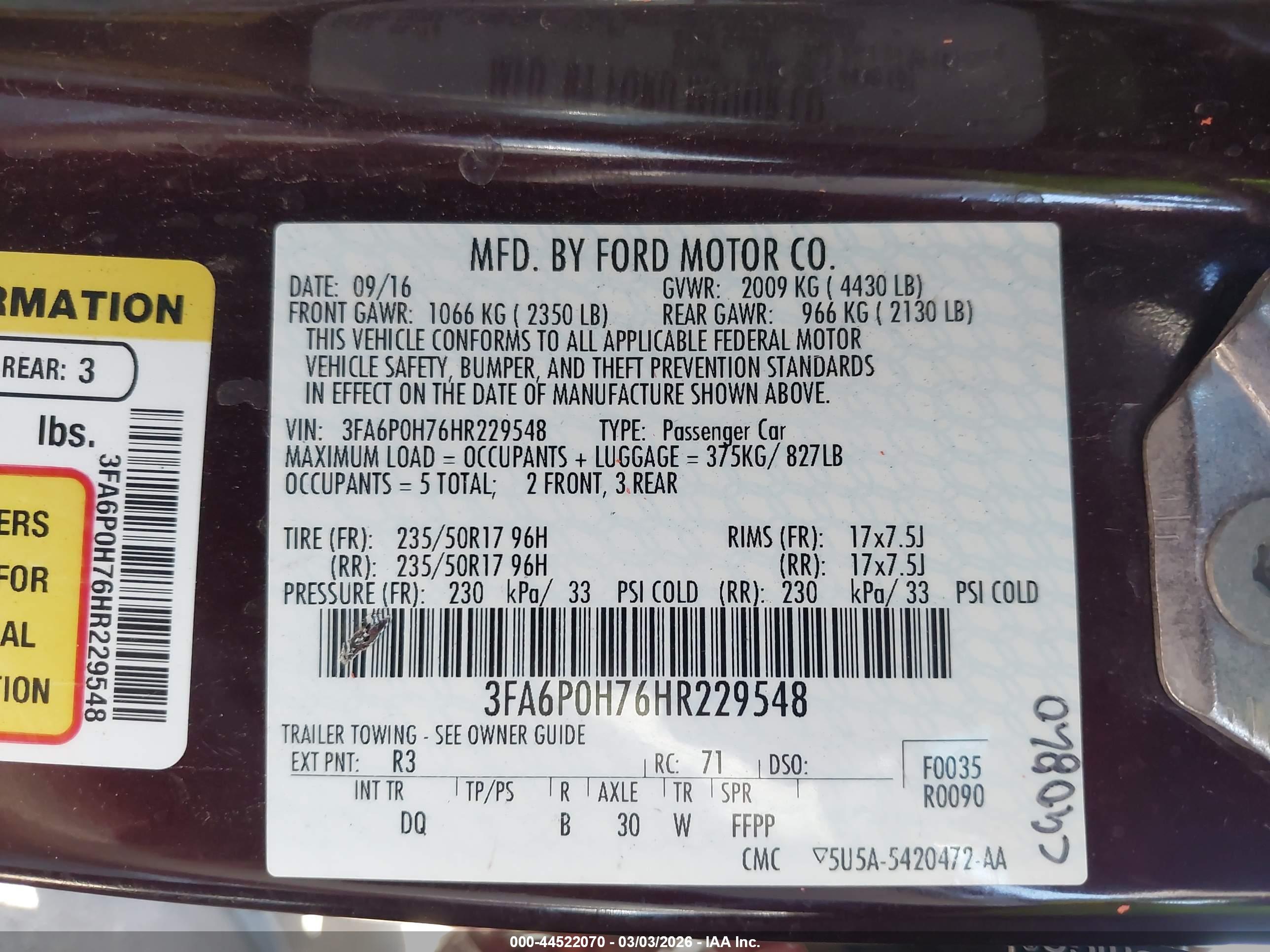 FORD FUSION image 9