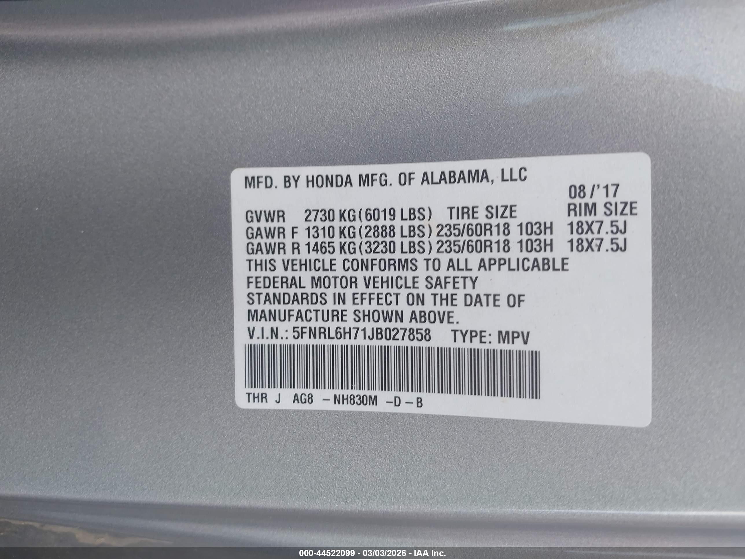 HONDA ODYSSEY image 9