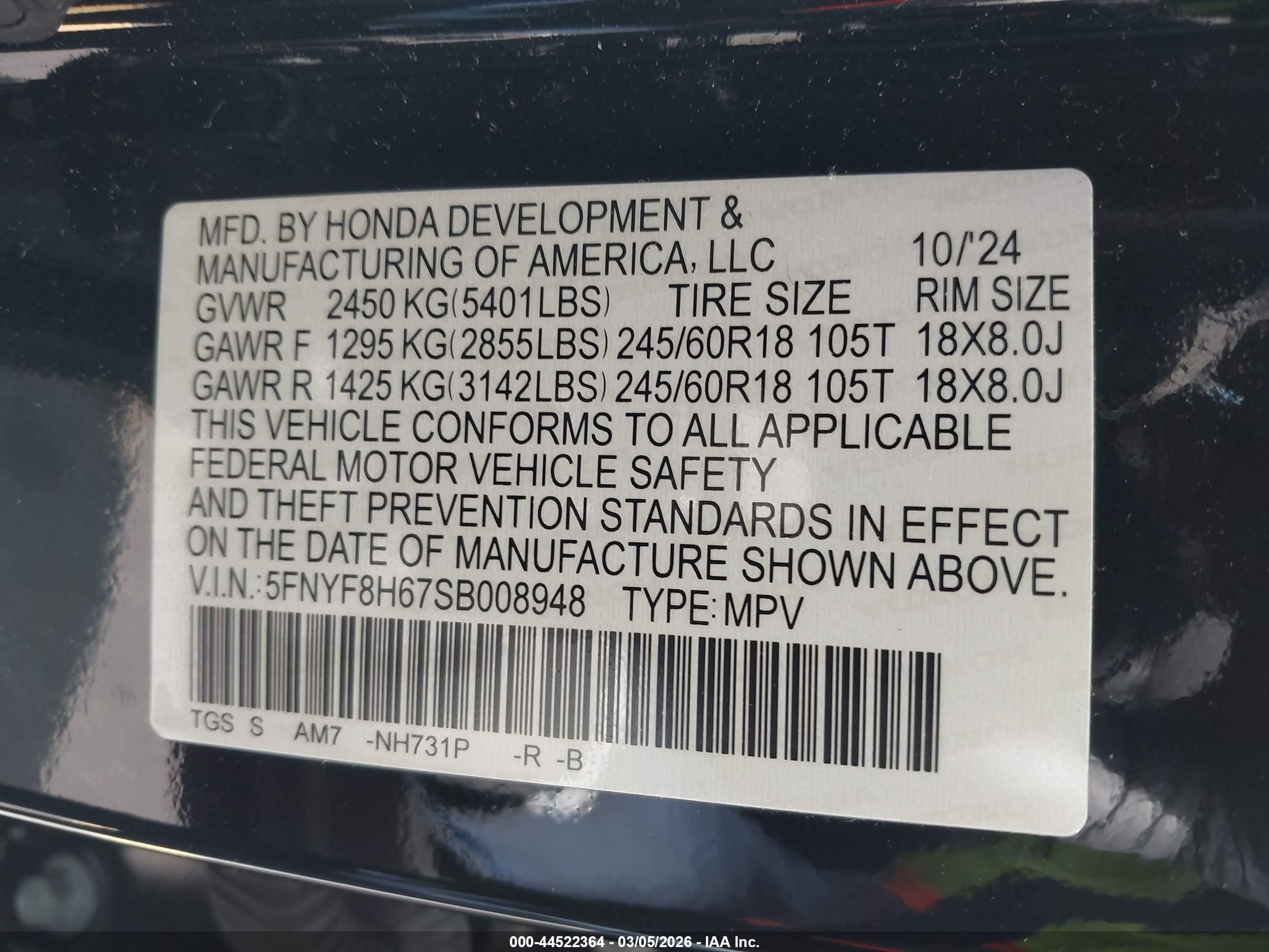 HONDA PASSPORT image 9
