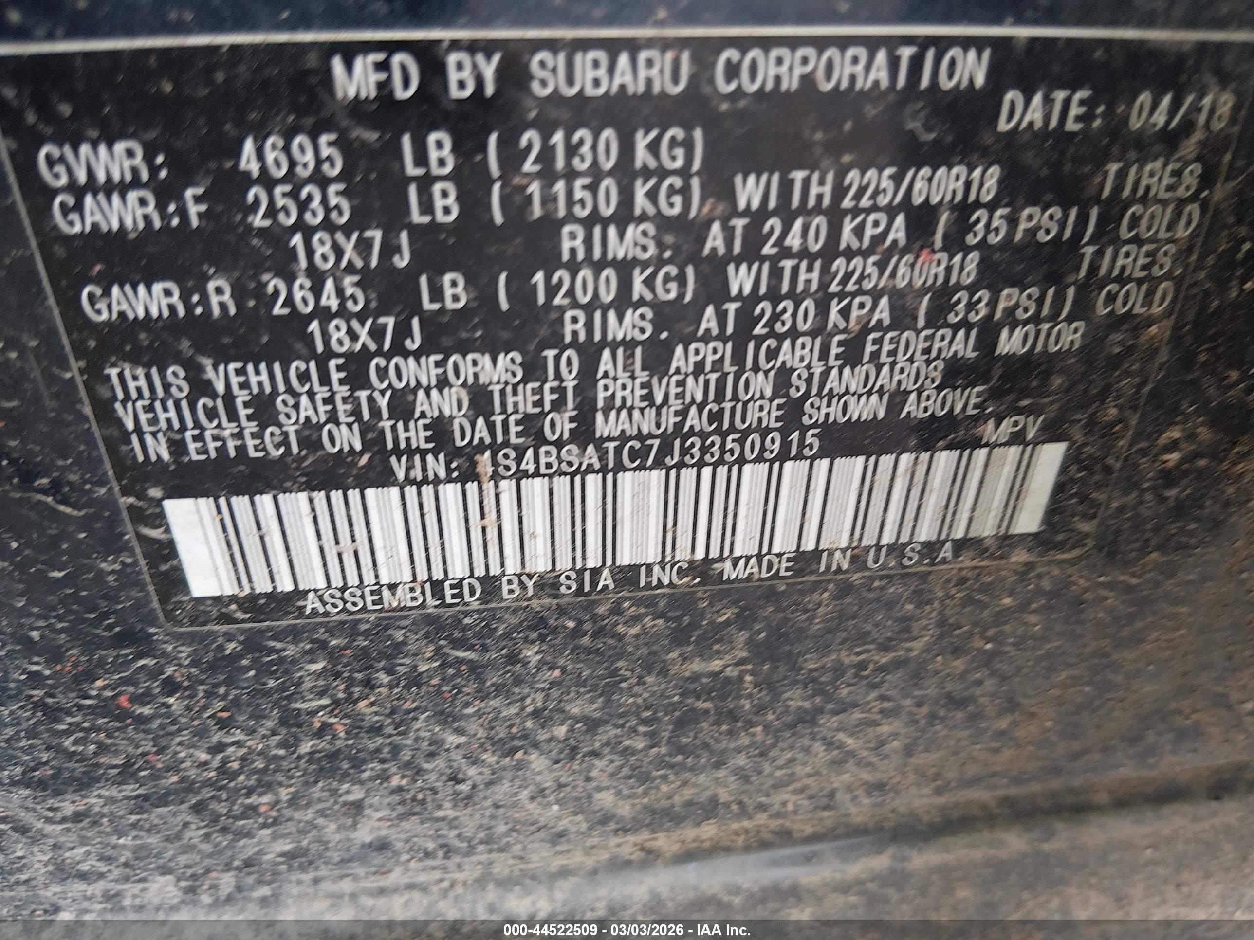 SUBARU OUTBACK image 9