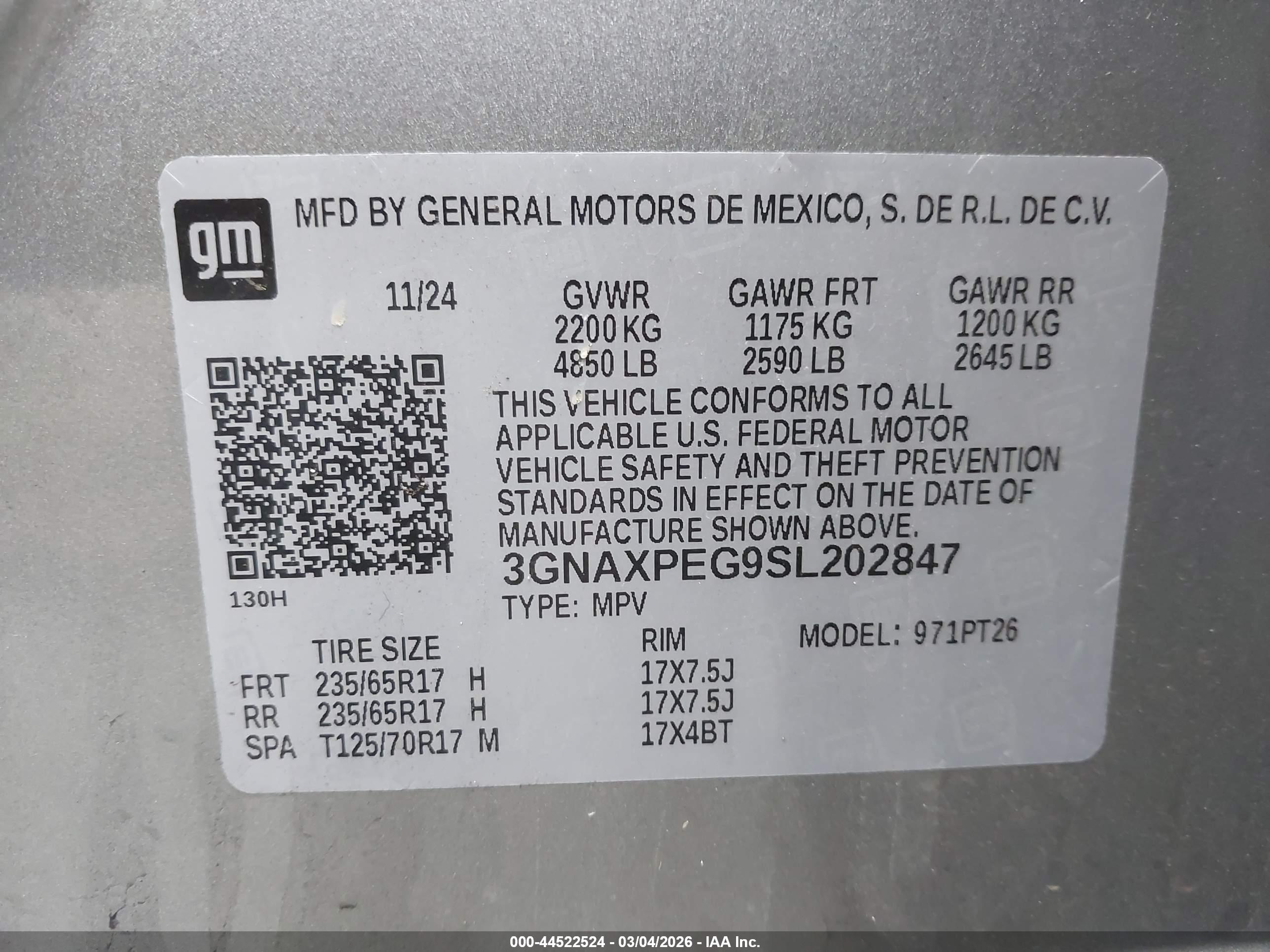 CHEVROLET EQUINOX image 9