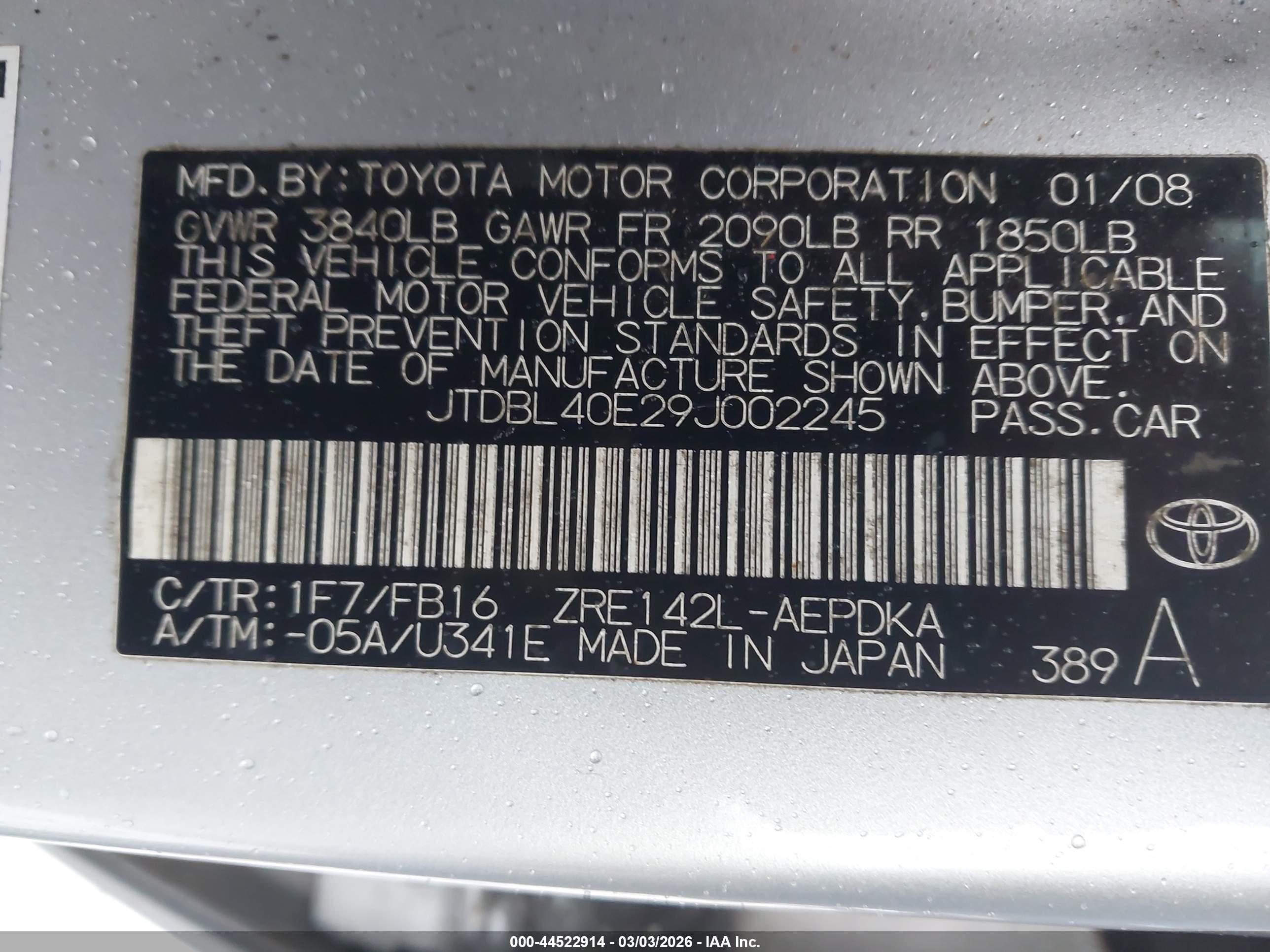 TOYOTA COROLLA image 9