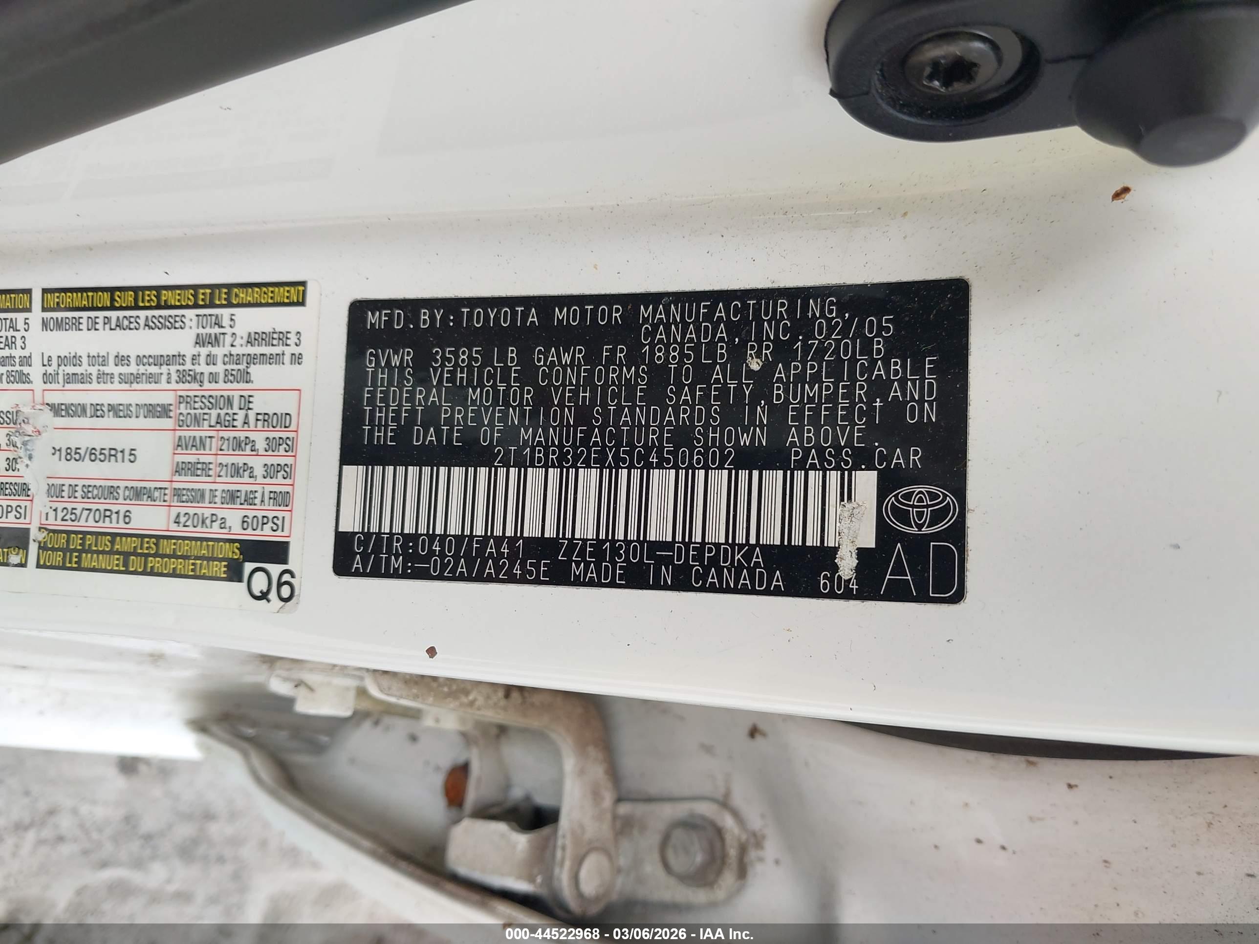 TOYOTA COROLLA image 9