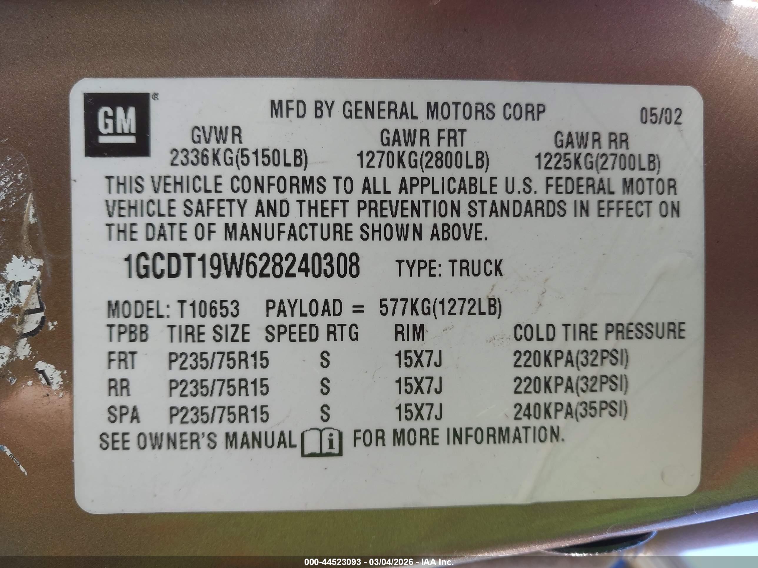 CHEVROLET S-10 image 9