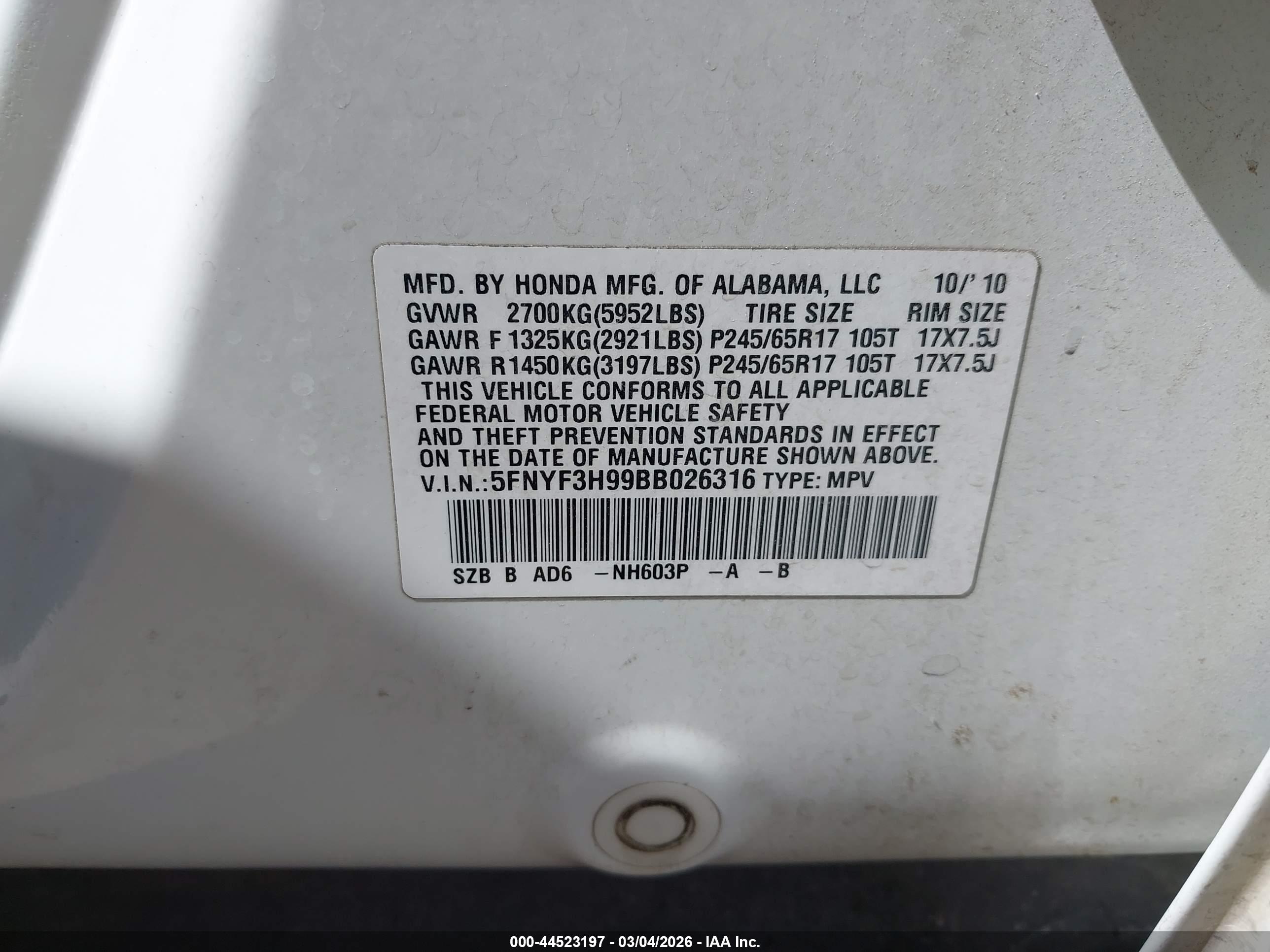 HONDA PILOT image 9