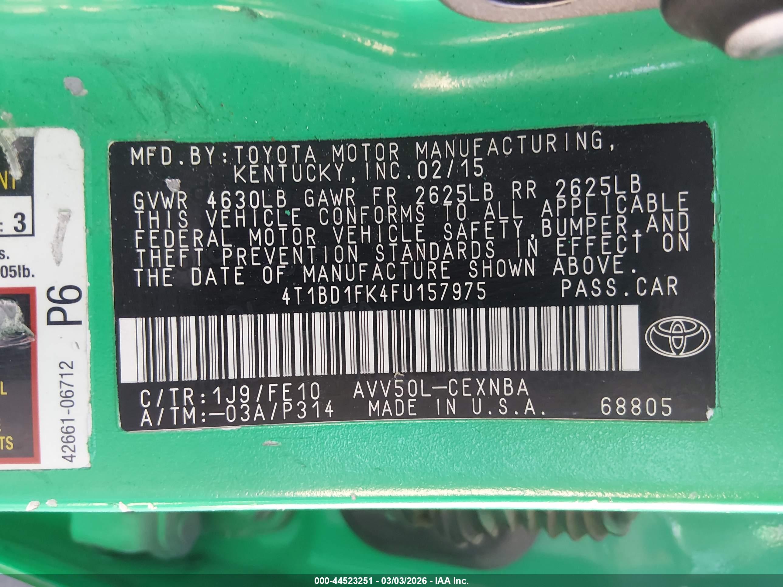TOYOTA CAMRY image 9