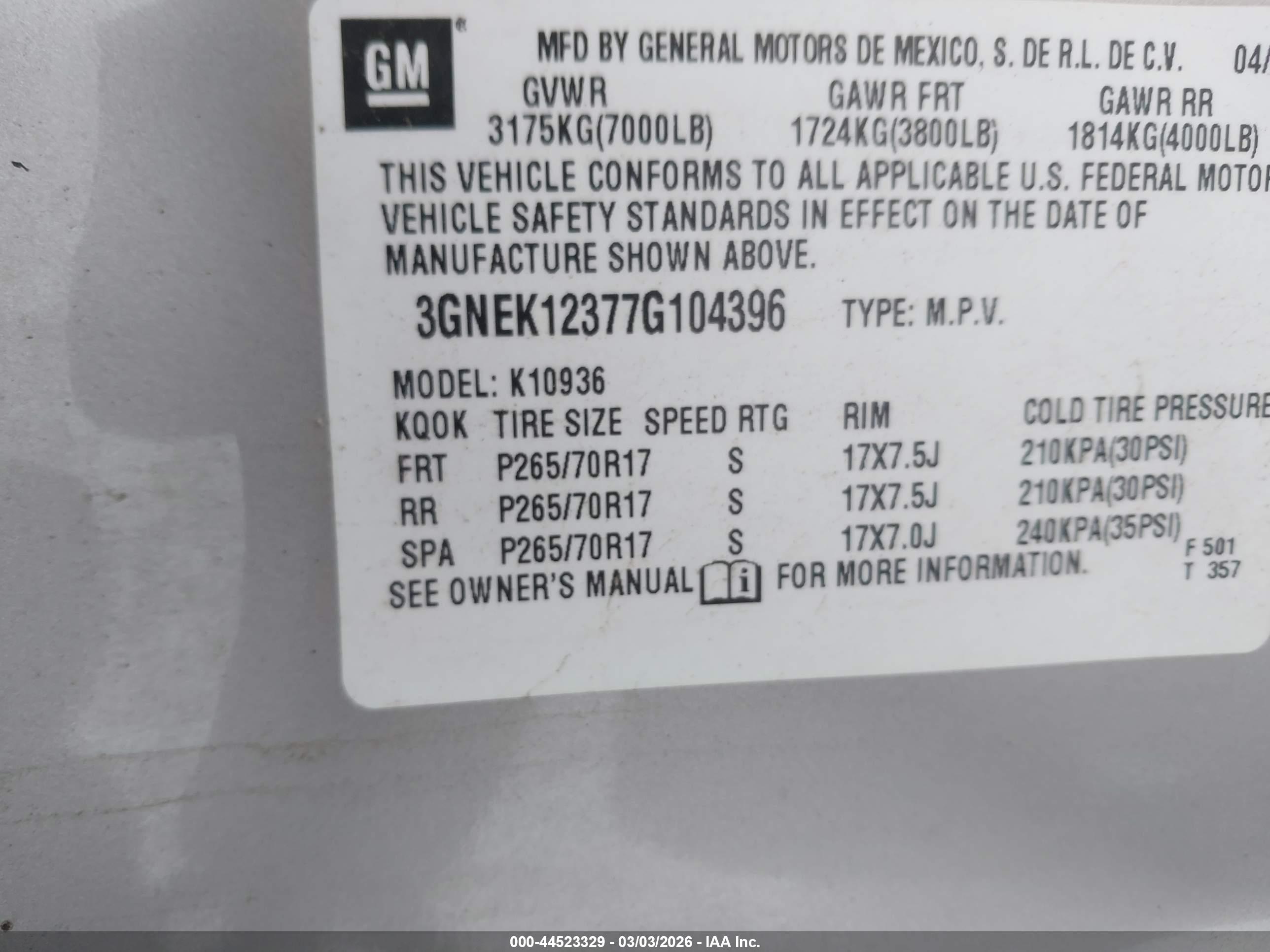 CHEVROLET AVALANCHE image 9
