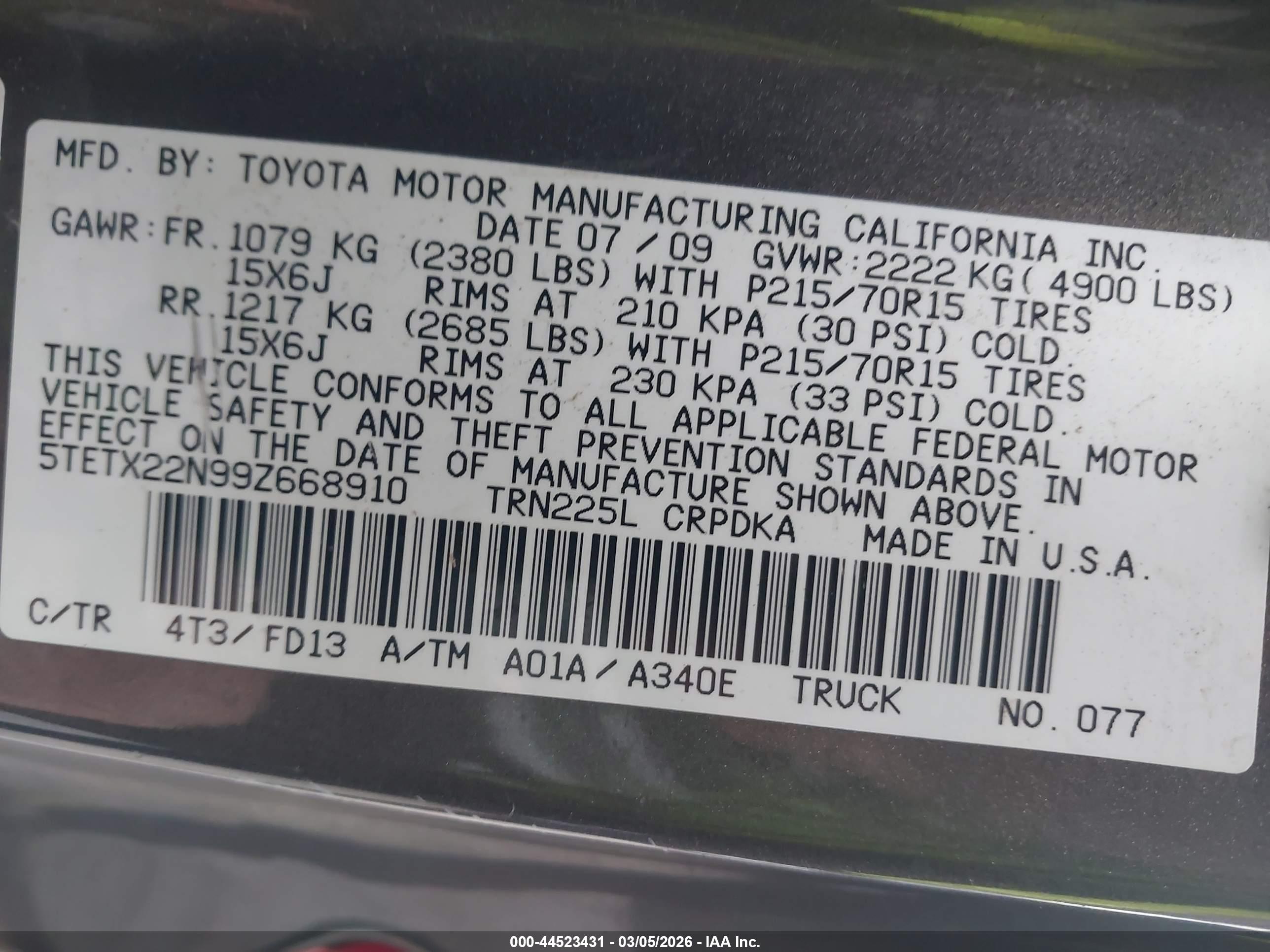 TOYOTA TACOMA image 9