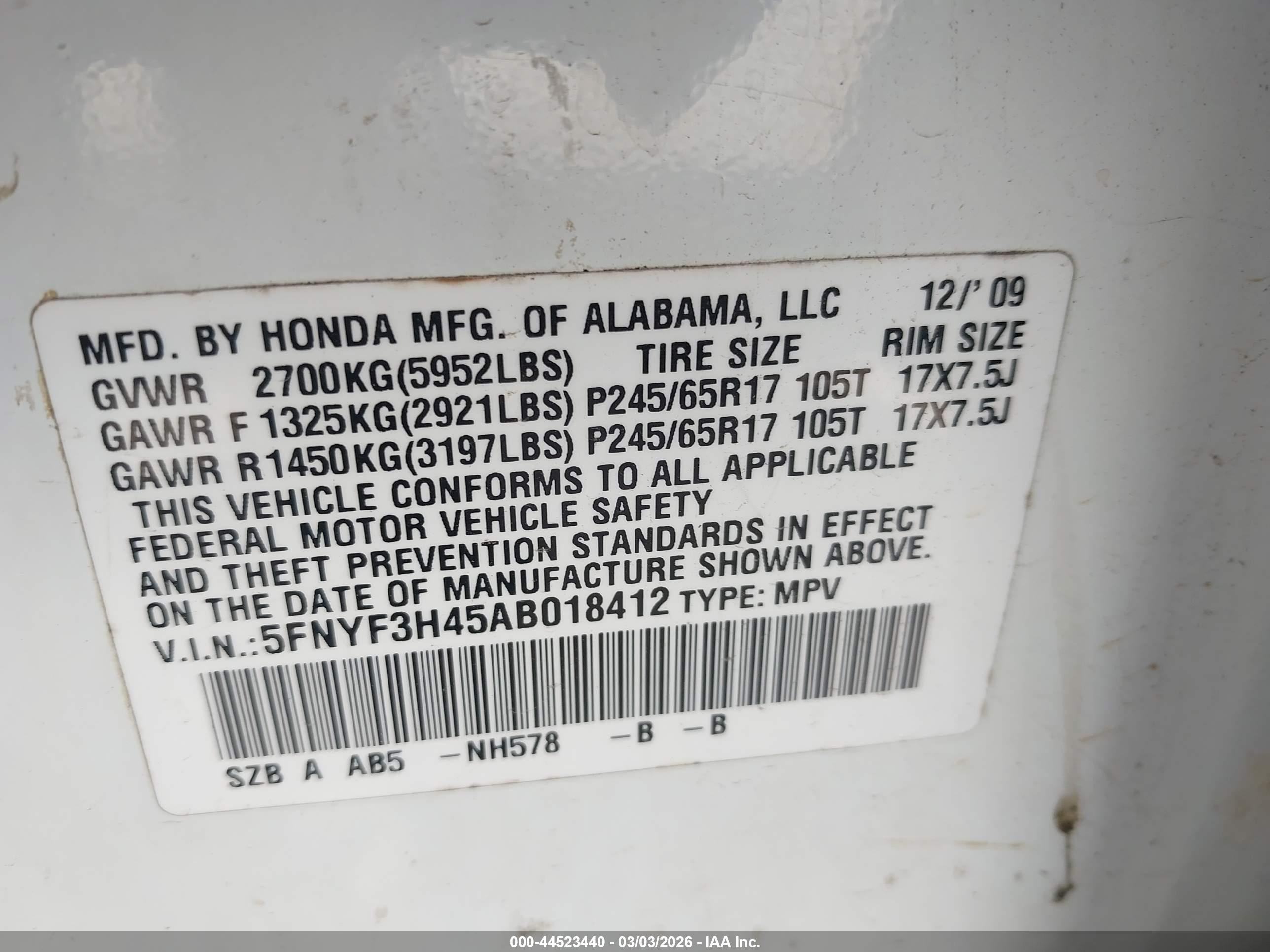 HONDA PILOT image 9
