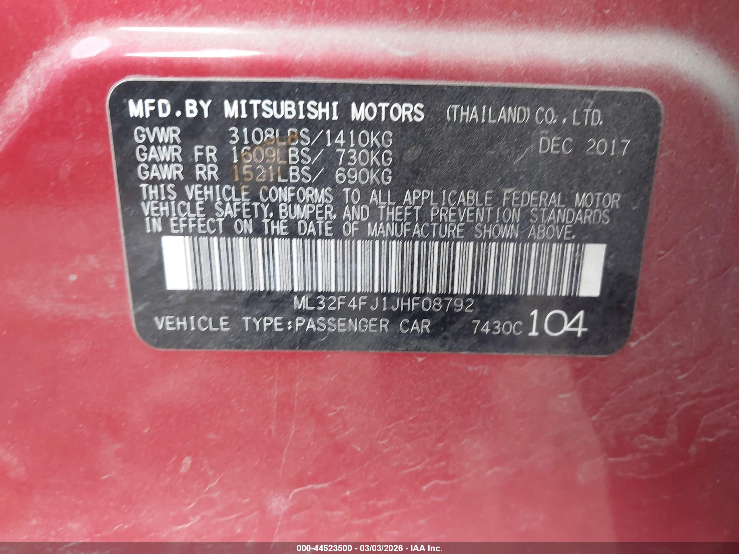 MITSUBISHI MIRAGE image 9