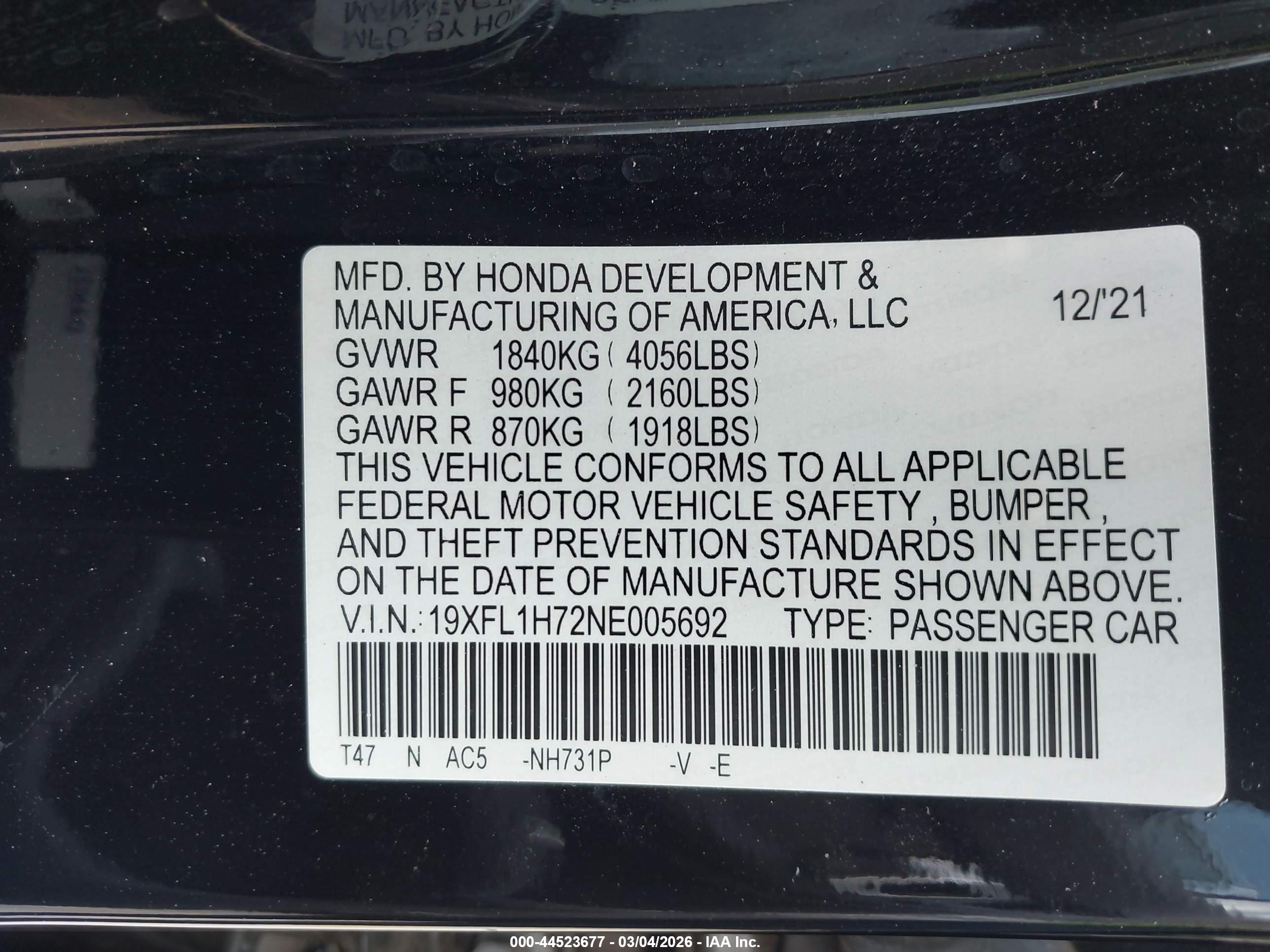 HONDA CIVIC image 9