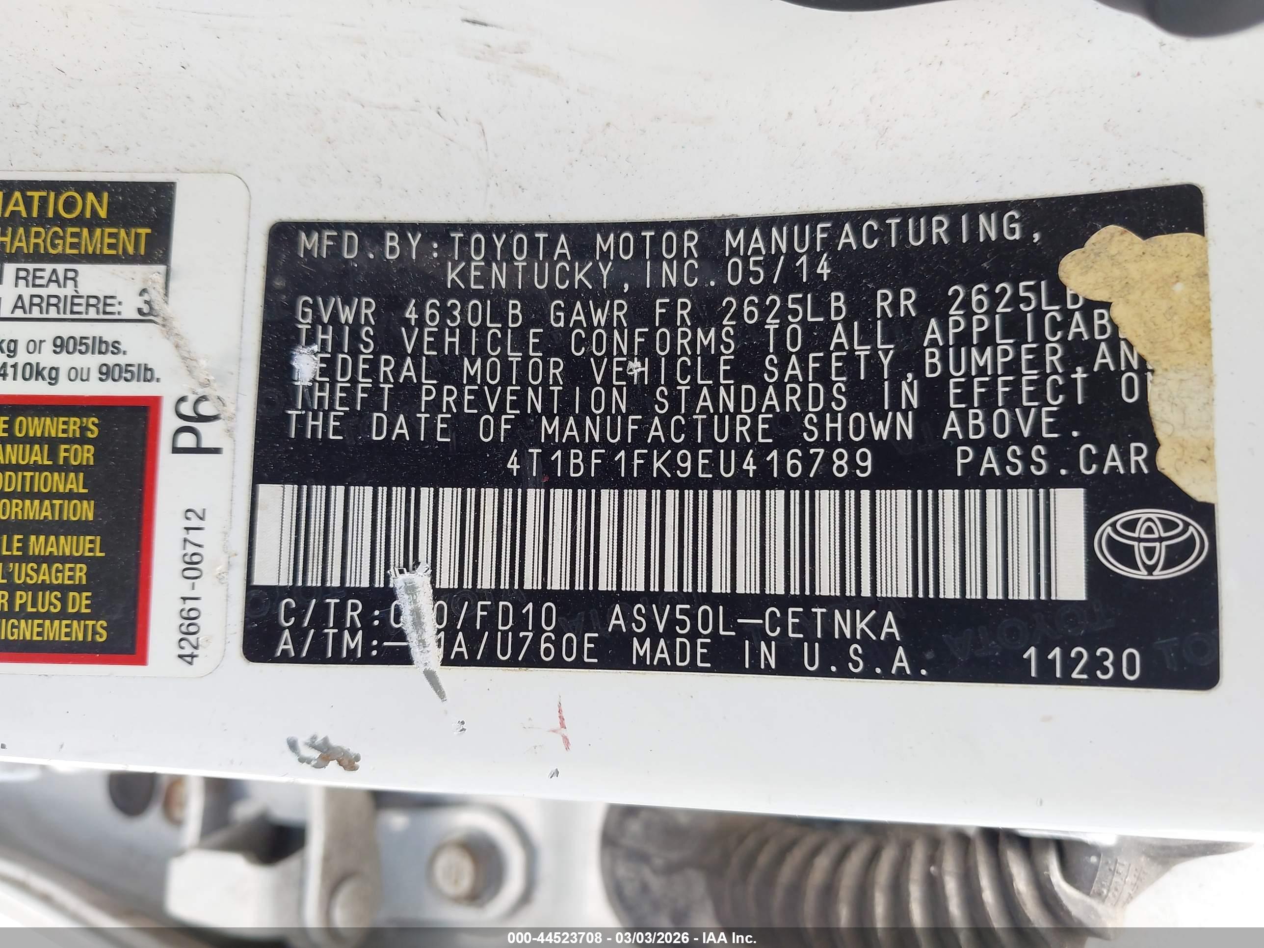 TOYOTA CAMRY image 9