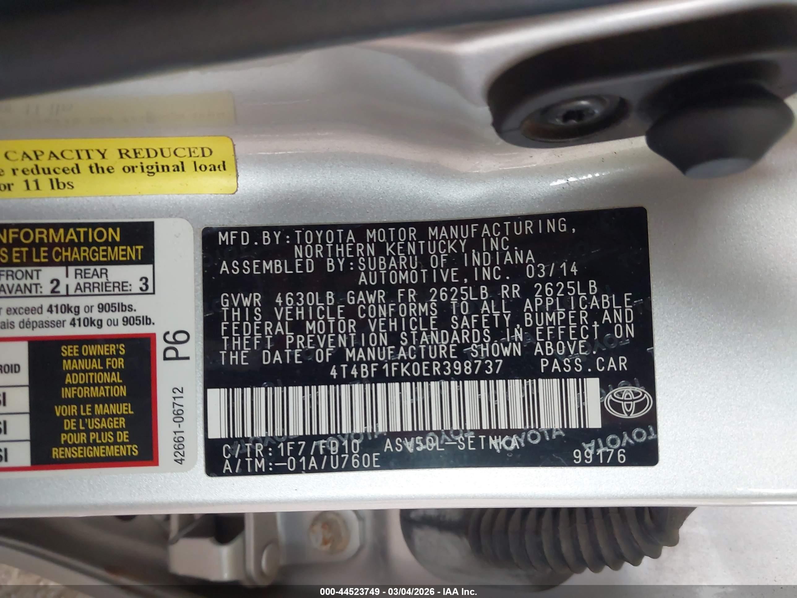 TOYOTA CAMRY image 9