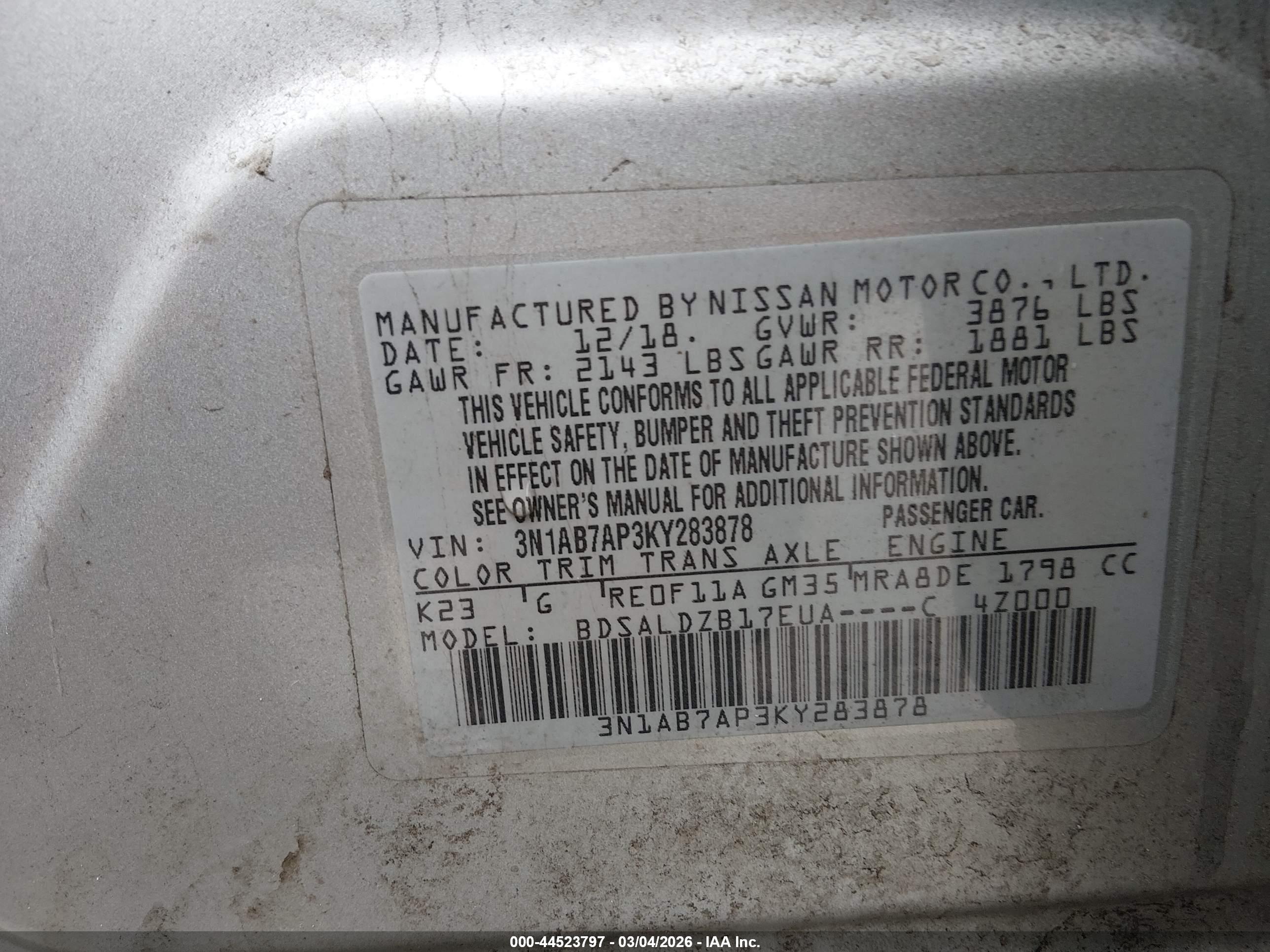 NISSAN SENTRA image 9
