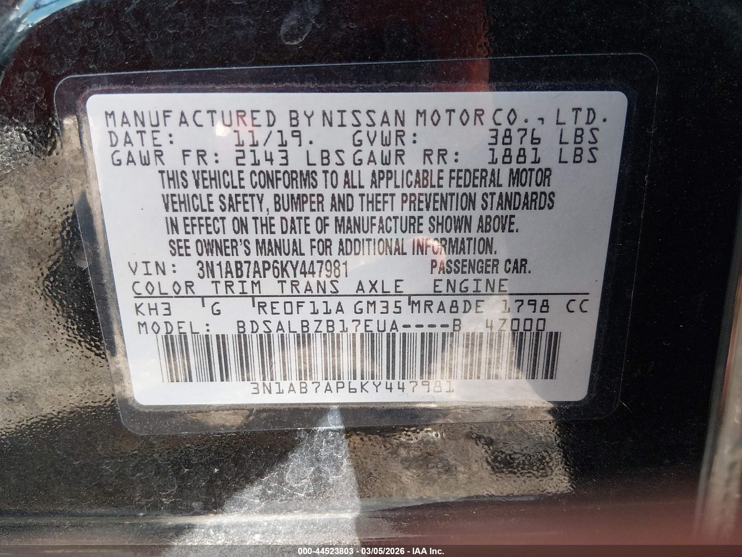 NISSAN SENTRA image 9