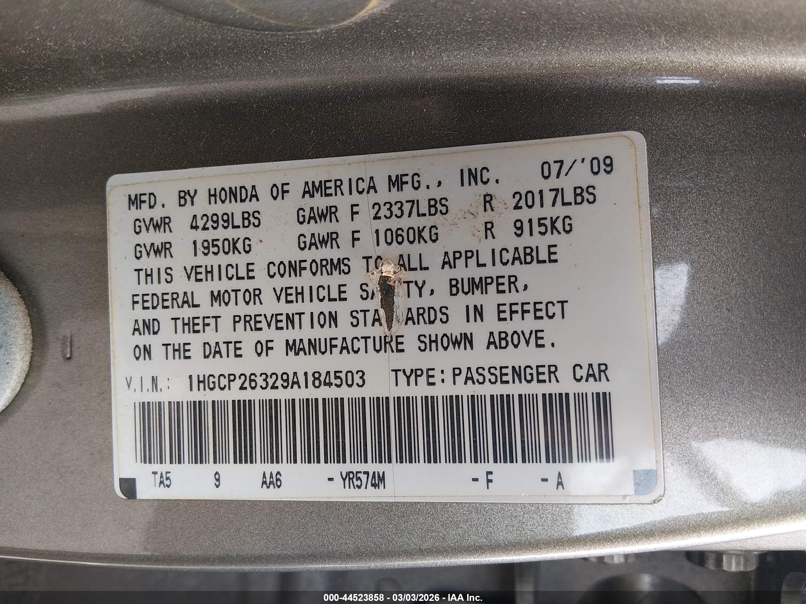 HONDA ACCORD image 9