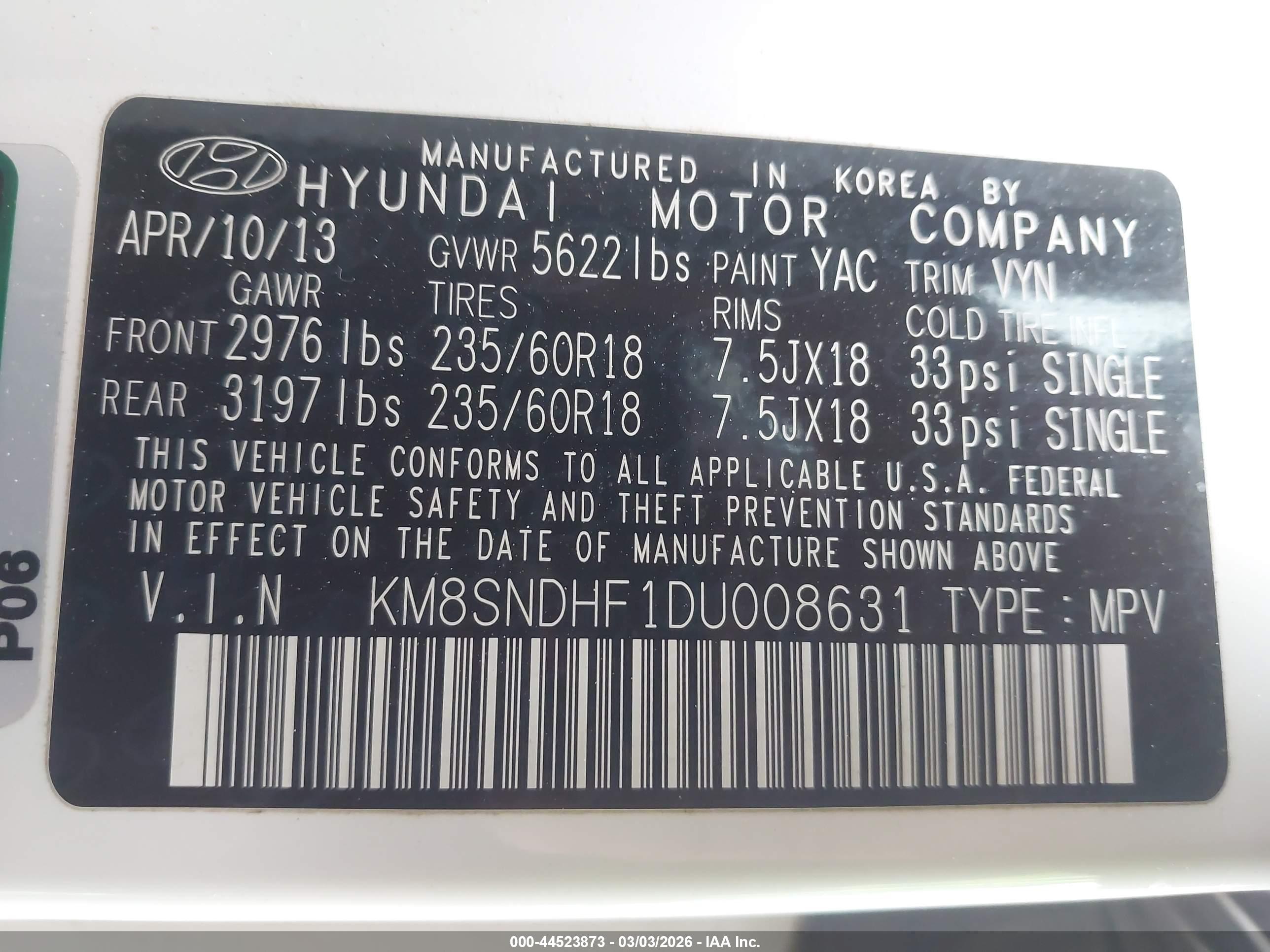 HYUNDAI SANTA image 9