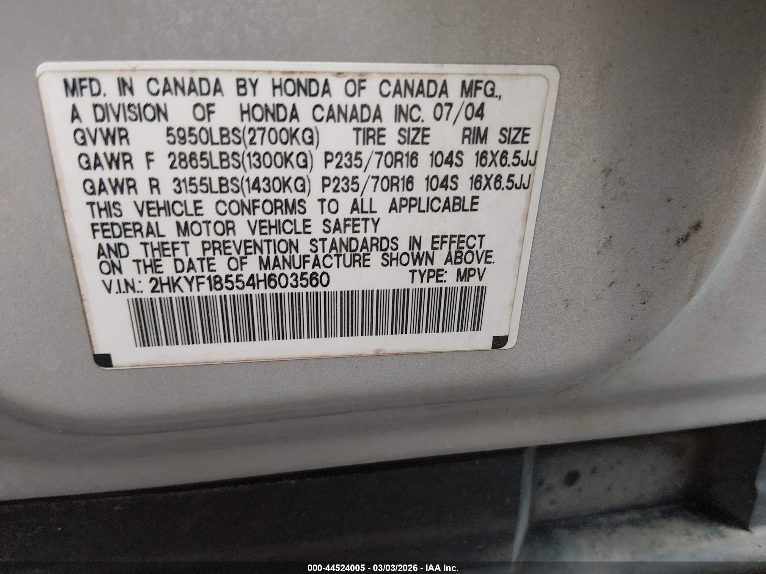 HONDA PILOT image 9