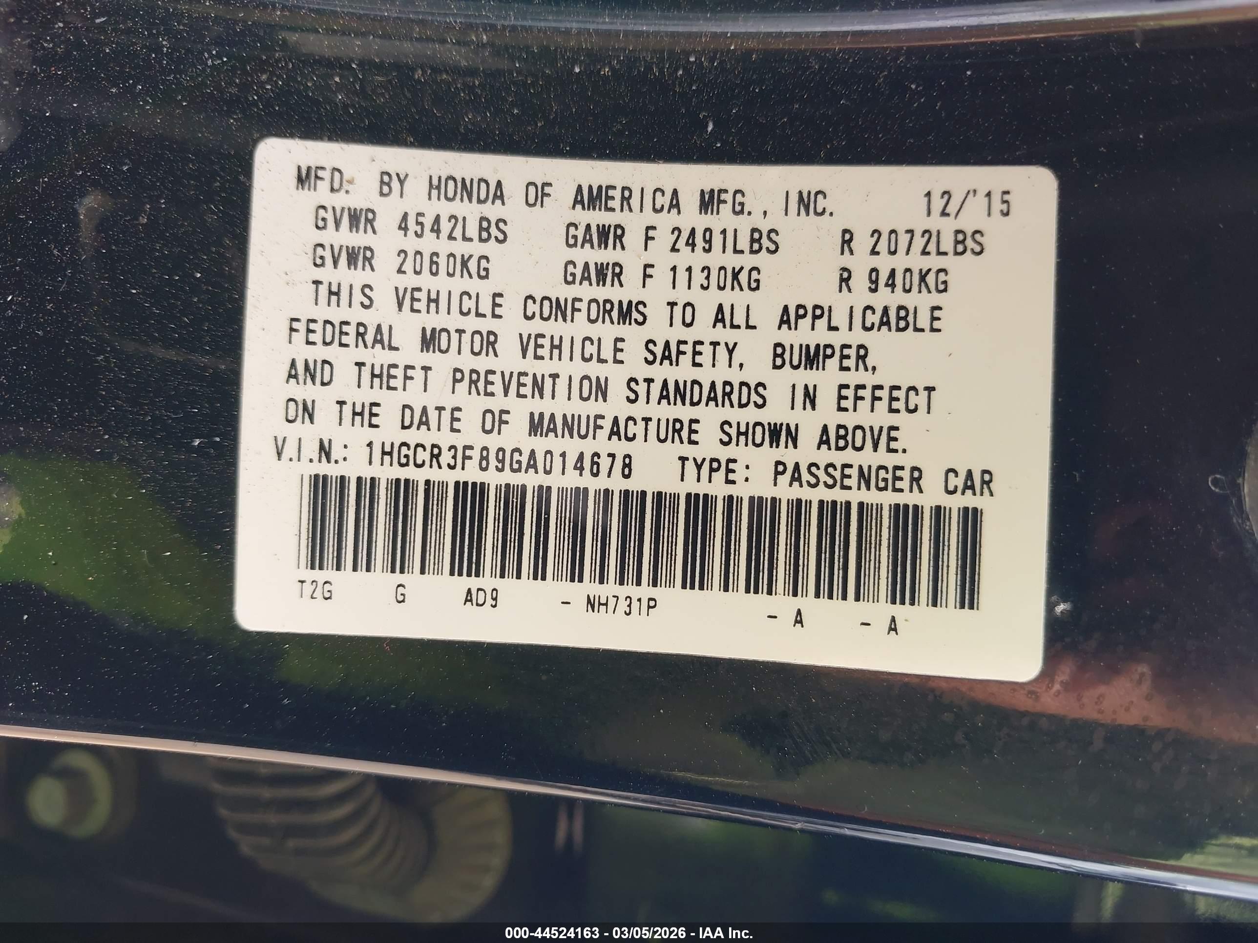HONDA ACCORD image 9